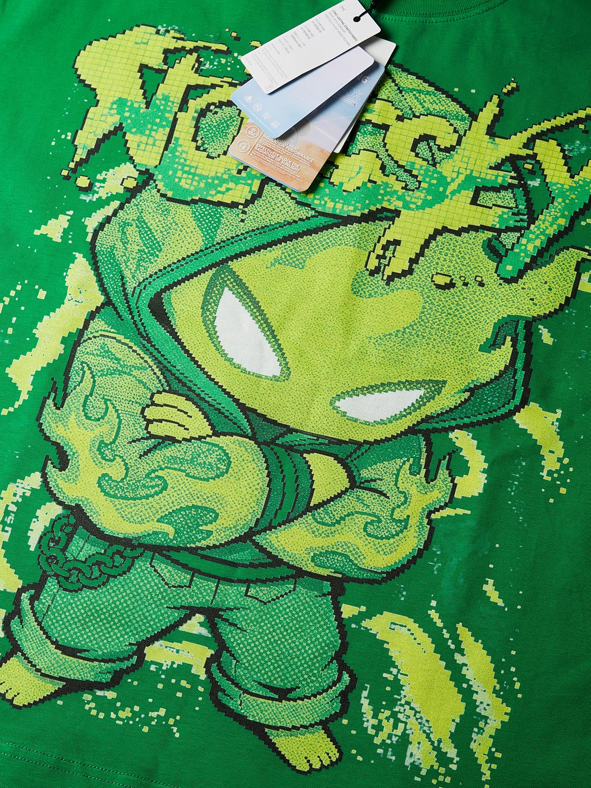 NOISSEY "Cyber Spark" Green Tee - Boxy Graffiti T-Shirt - Image 2
