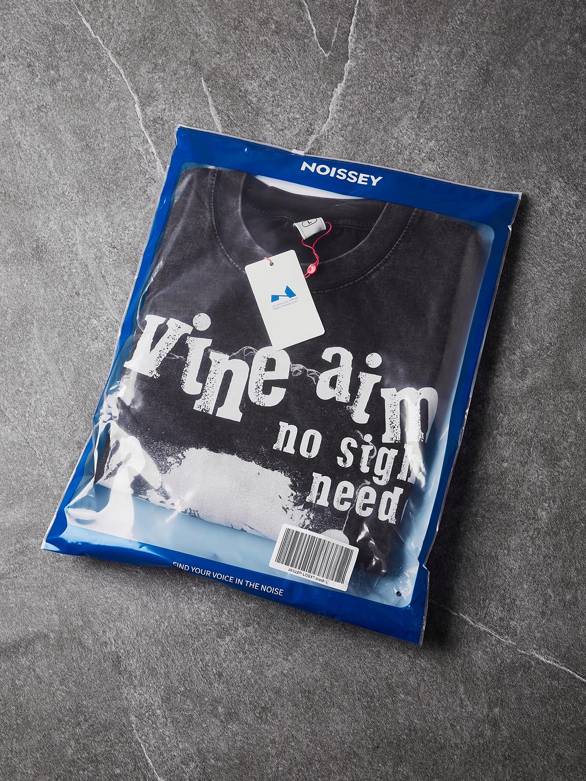 NOISSEY "Divine Aim" Washed Black Tee - Vintage Graphic - Image 10