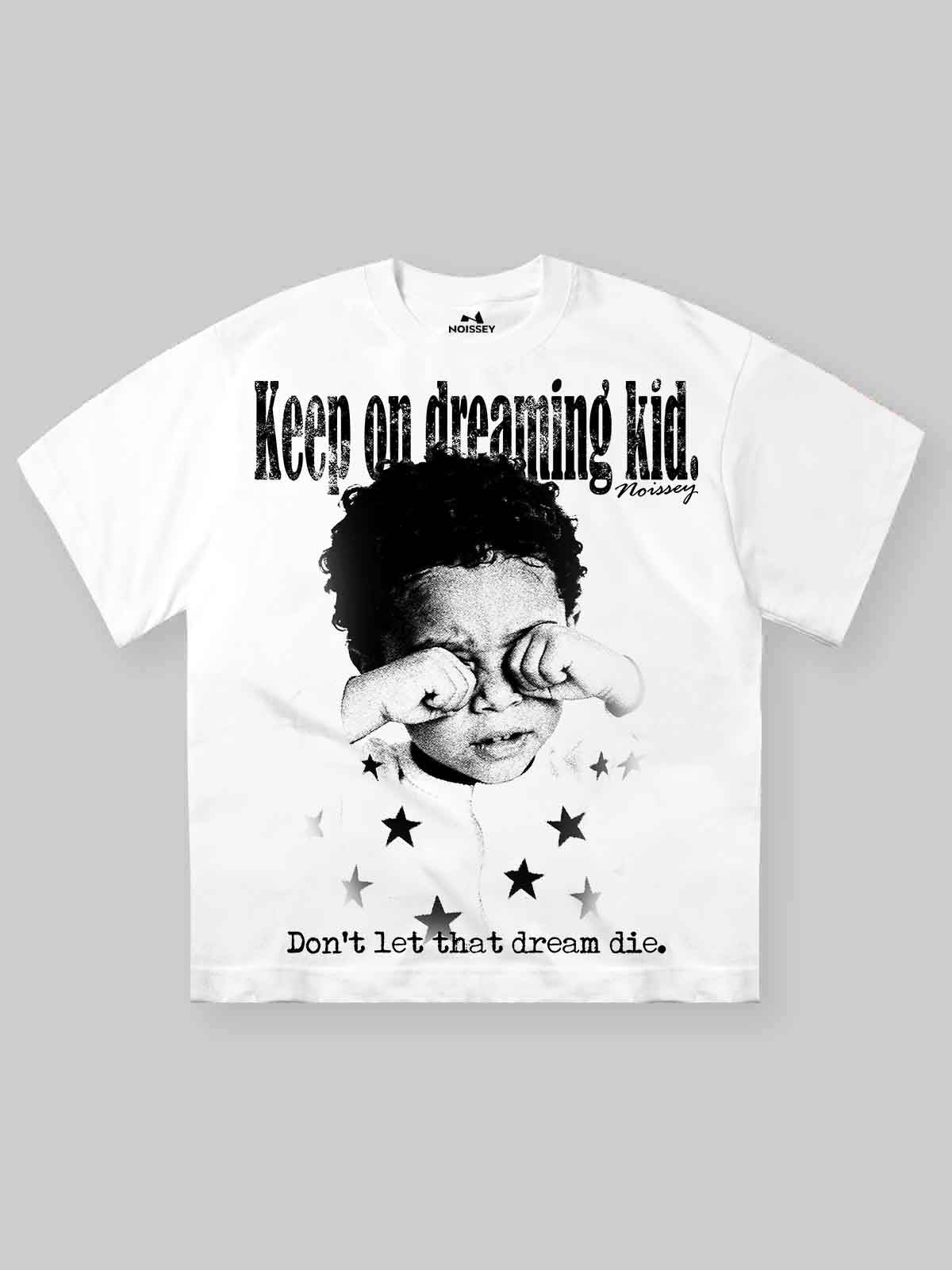 NOISSEY "Dreaming Kid" Vintage Graphic Art Heavyweight T-Shirt