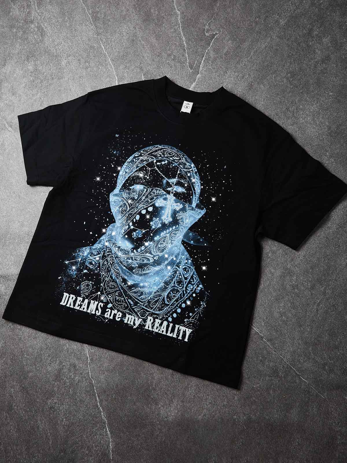 NOISSEY "Dreams are my Reality" Graphic Tee - Heavyweight Jet Black - Image 3