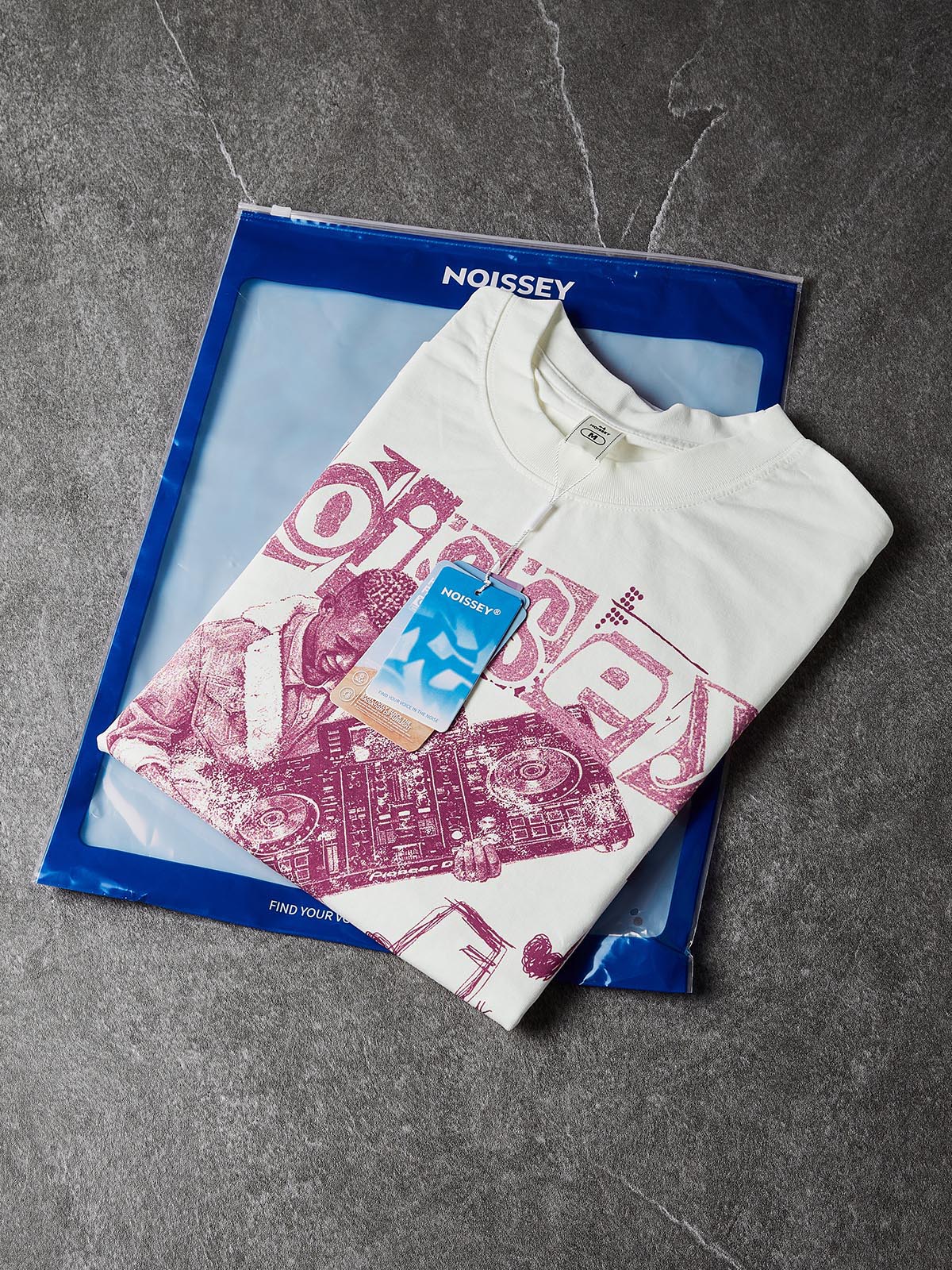 NOISSEY Find Your Voice Boxy Heavyweight Graphic Tee - White - Image 6