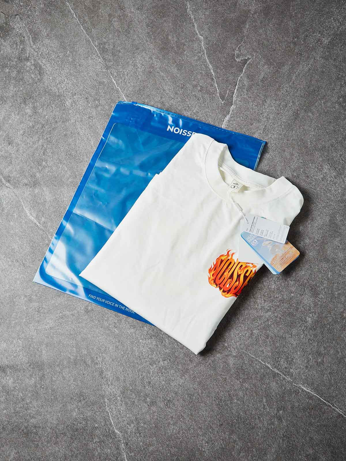 NOISSEY "Flame Core" Logo Heavyweight Tee - Pure White - Image 10