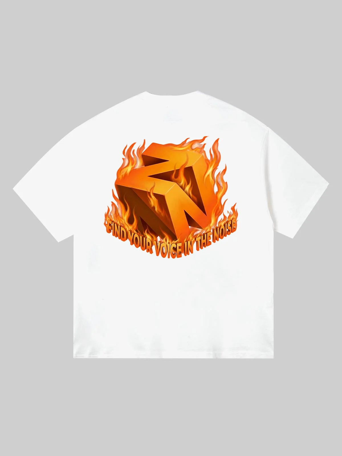 NOISSEY "Flame Core" Logo Heavyweight Tee - Pure White - Image 11