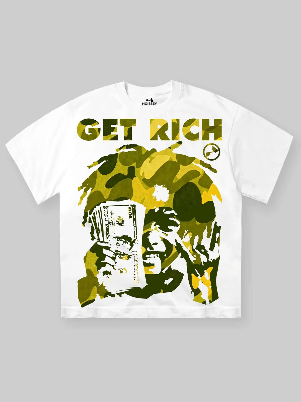 NOISSEY "Get Rich" Camo Silhouette Tee