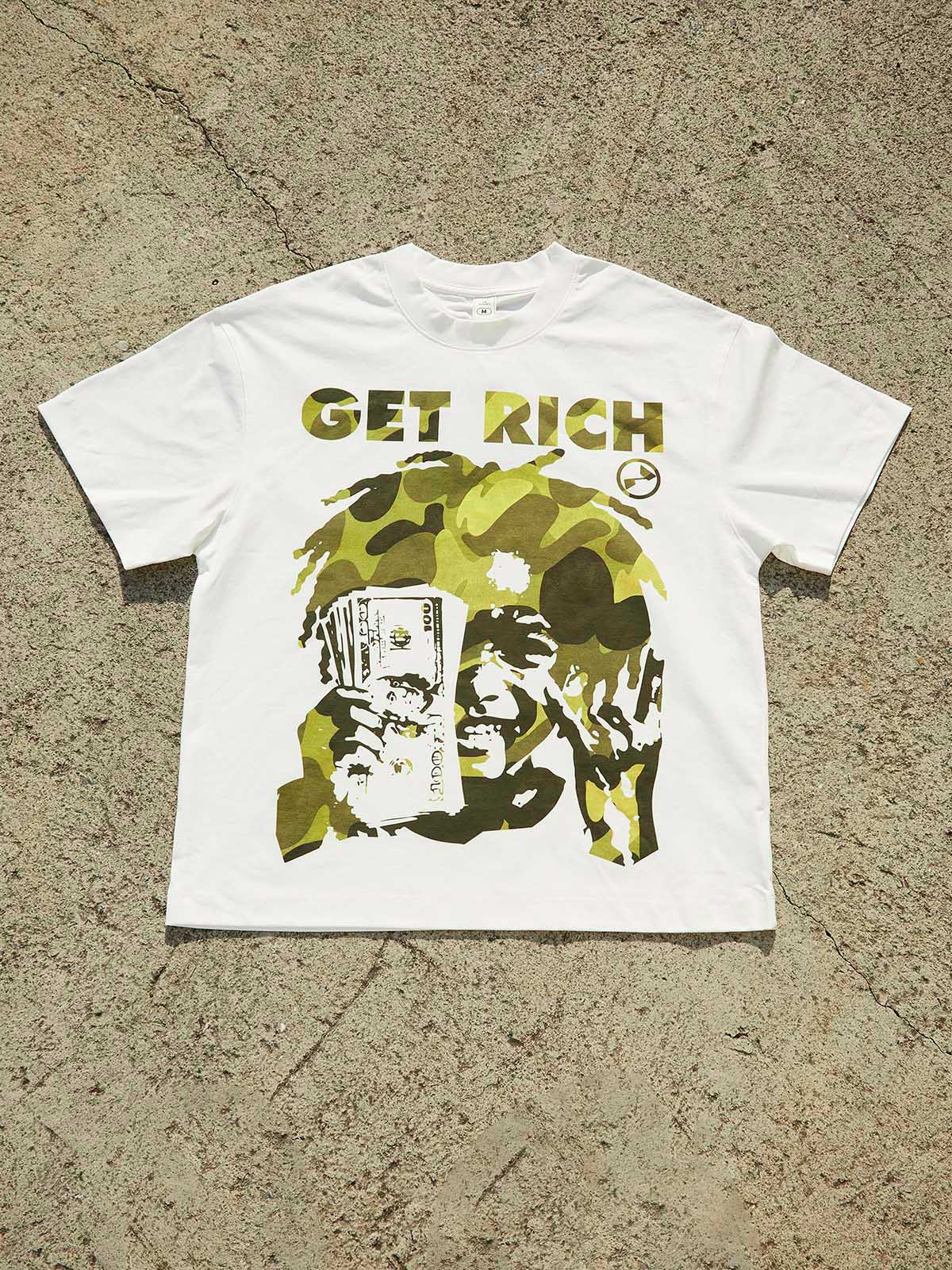 NOISSEY "Get Rich" Camo Silhouette Tee - Image 4