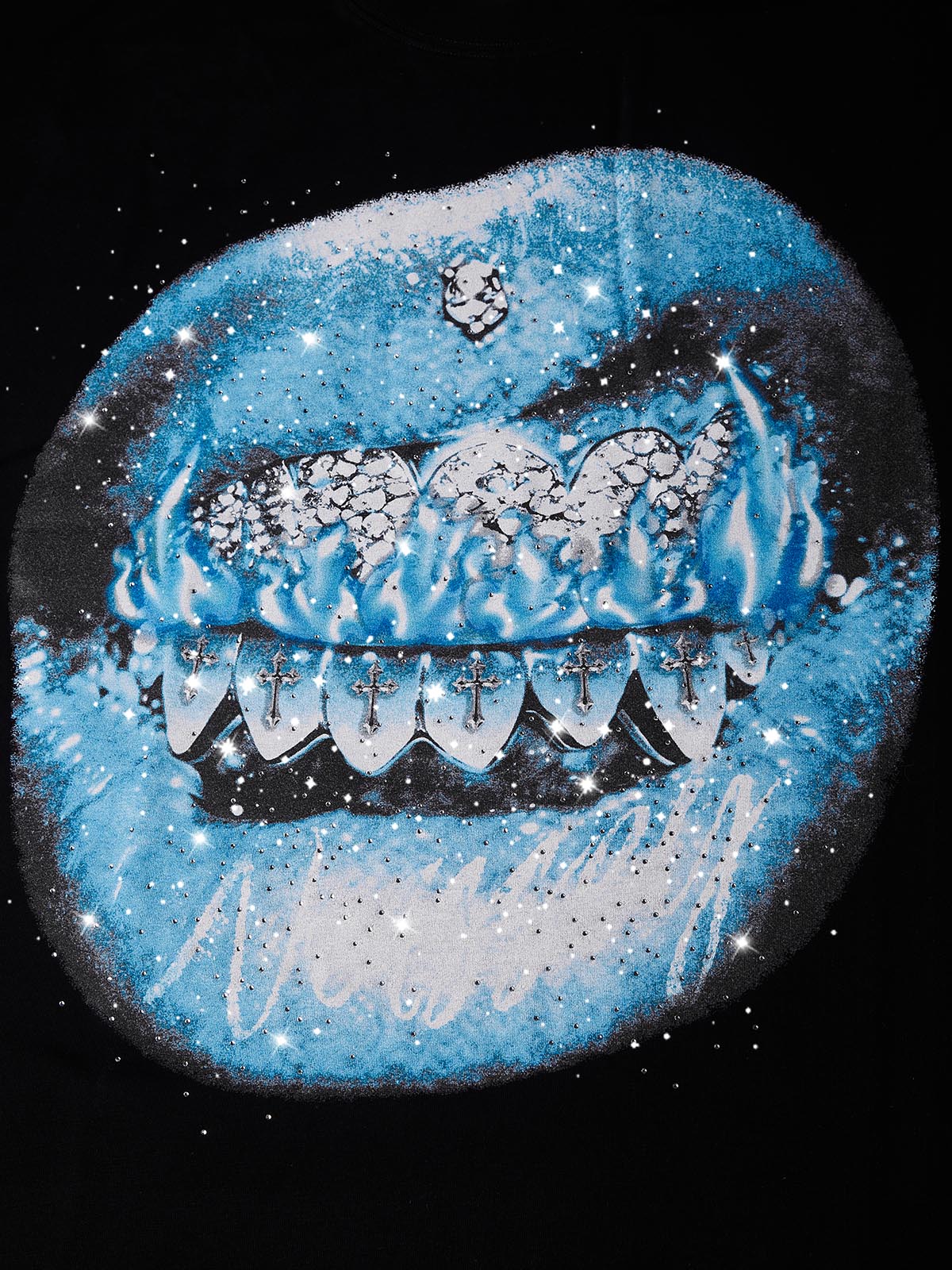 NOISSEY "GLACIER GRILLZ" ICE FLAME ARTWORK OVERSIZED TEE - Image 3