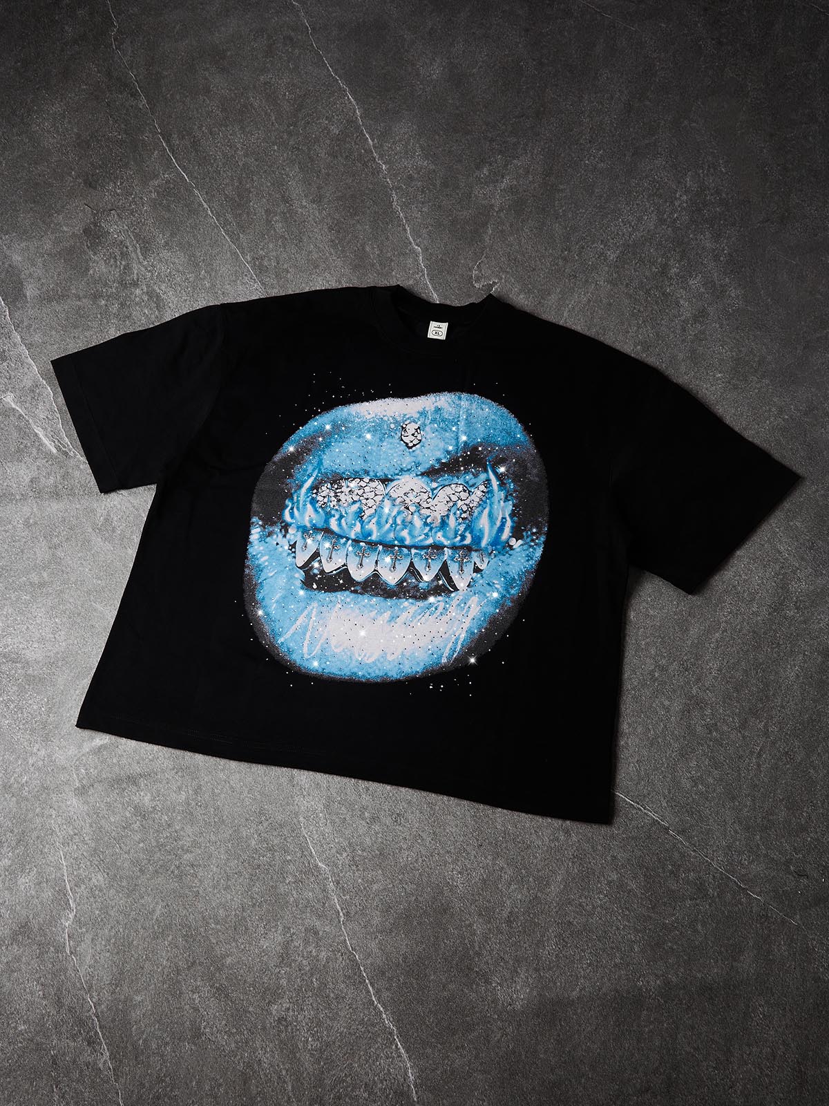 NOISSEY "GLACIER GRILLZ" ICE FLAME ARTWORK OVERSIZED TEE - Image 6