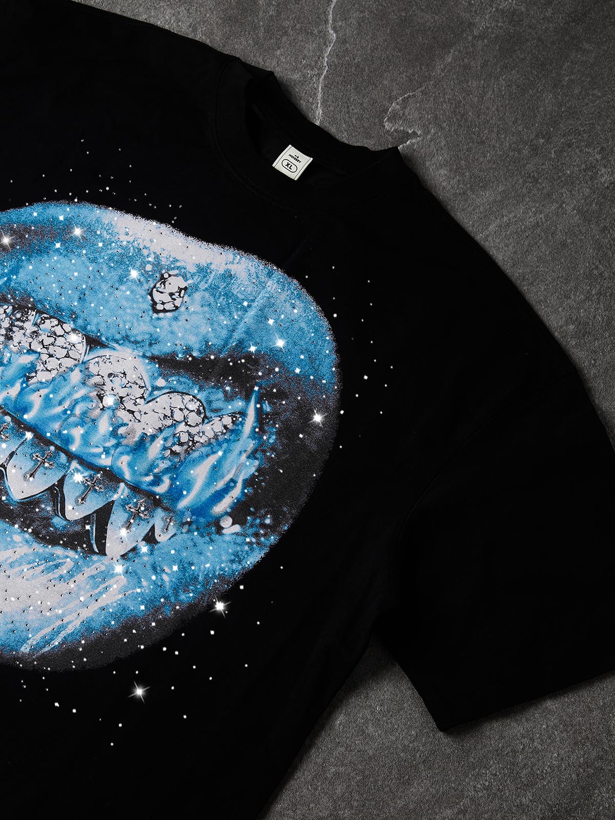 NOISSEY "GLACIER GRILLZ" ICE FLAME ARTWORK OVERSIZED TEE - Image 7