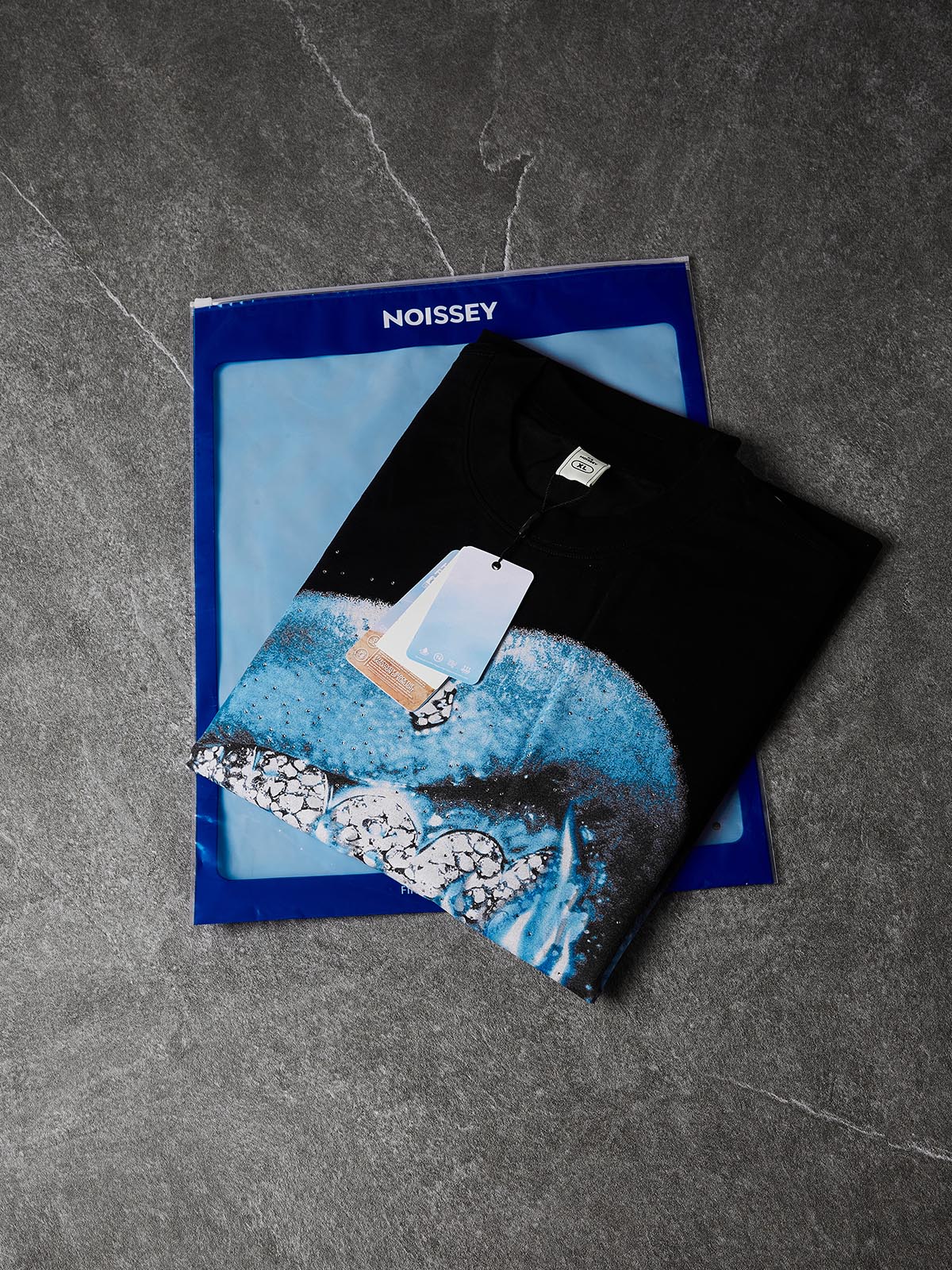NOISSEY "GLACIER GRILLZ" ICE FLAME ARTWORK OVERSIZED TEE - Image 8