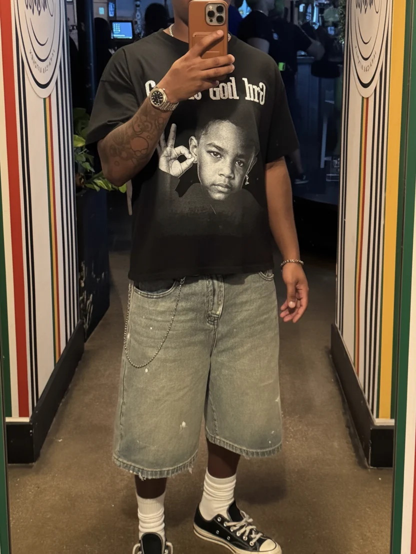 NOISSEY "God Is God Bro" Black Boxy Tee - Vintage Graphic - Image 4