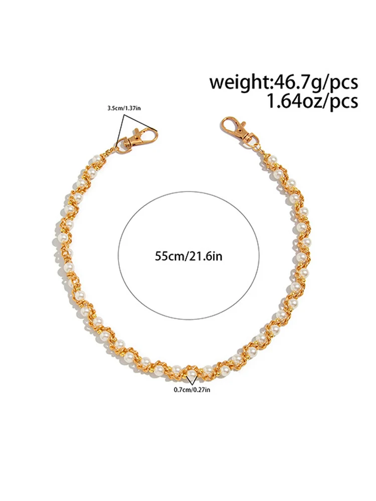 NOISSEY "GOLDEN VINE" PEARL ENTWINED HIP-HOP WAIST CHAIN - Image 5