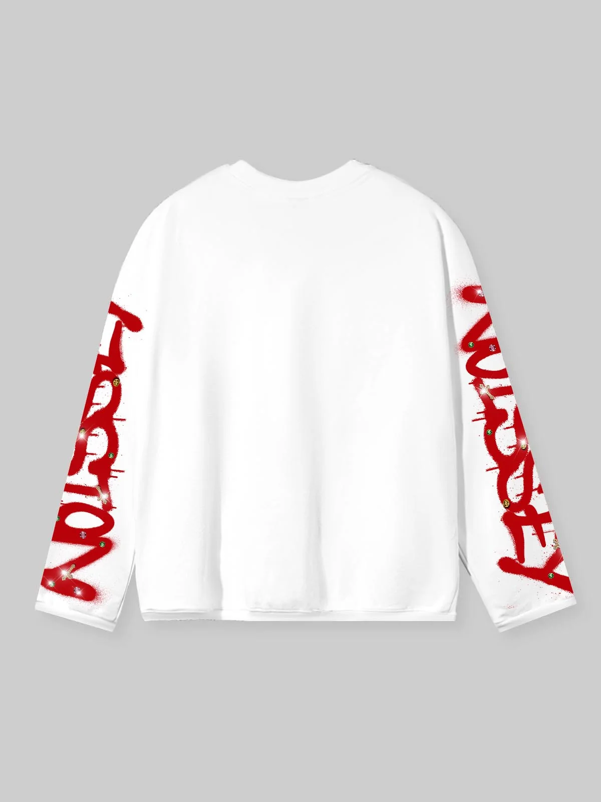 NOISSEY ICED OUT RED CAP FIGURE GRAPHIC LONG SLEEVE STREETWEAR SHIRT - Image 9