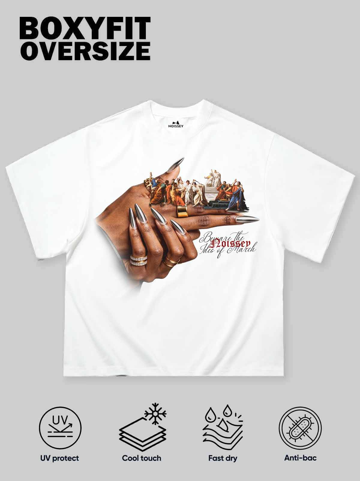 NOISSEY "Ides of March" Caesar Oil Painting Deconstructed Boxy Tee - Image 7