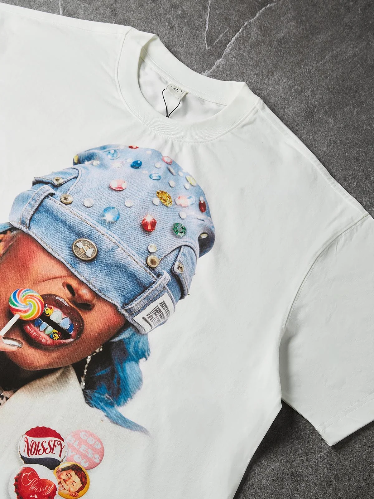 NOISSEY "Lollipop Icon" White Tee - DIY Graphic T-Shirt - Image 8