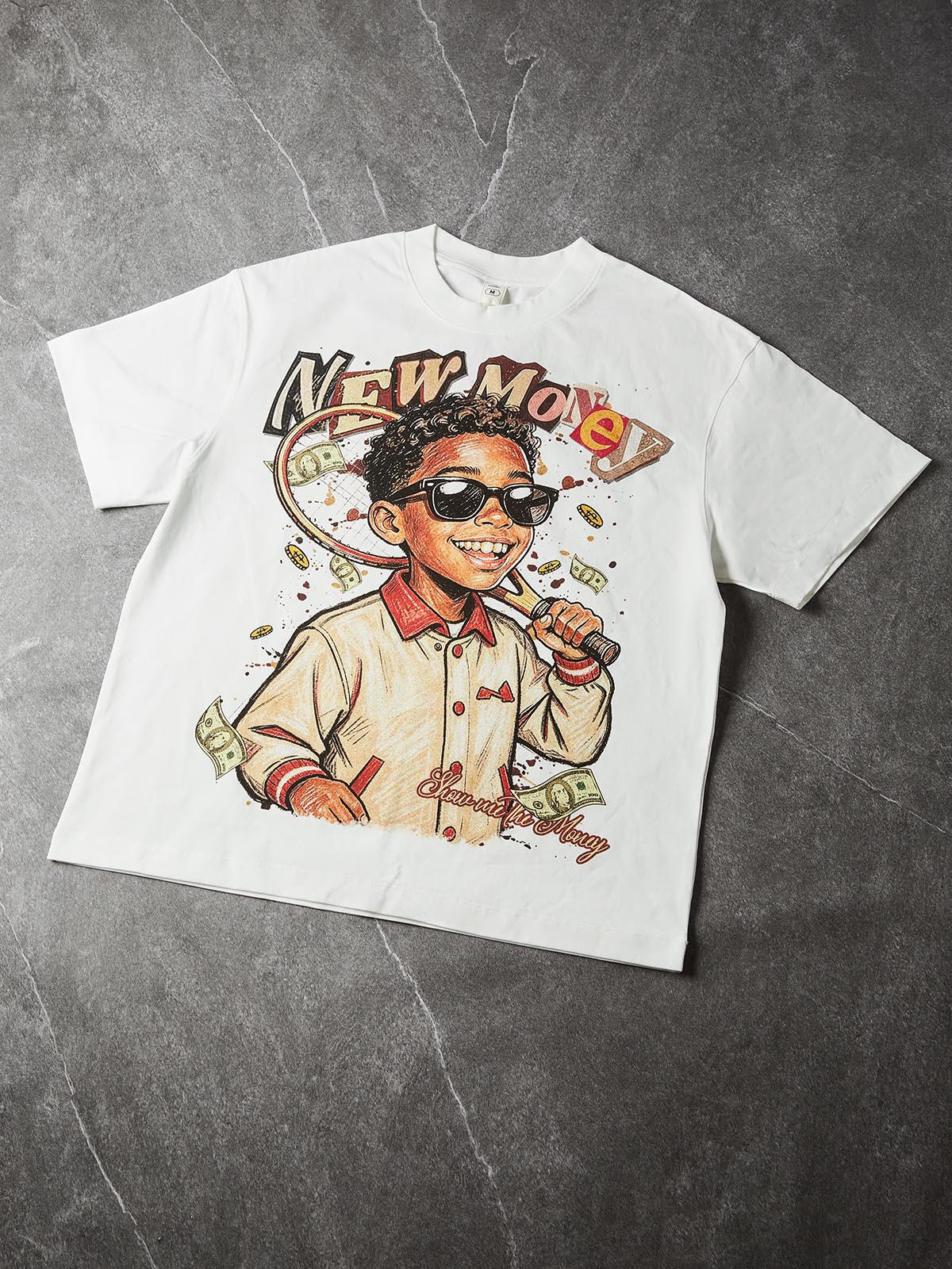 NOISSEY "NEW MONEY" TENNIS BOY GRAFFITI ART TEE - Image 6