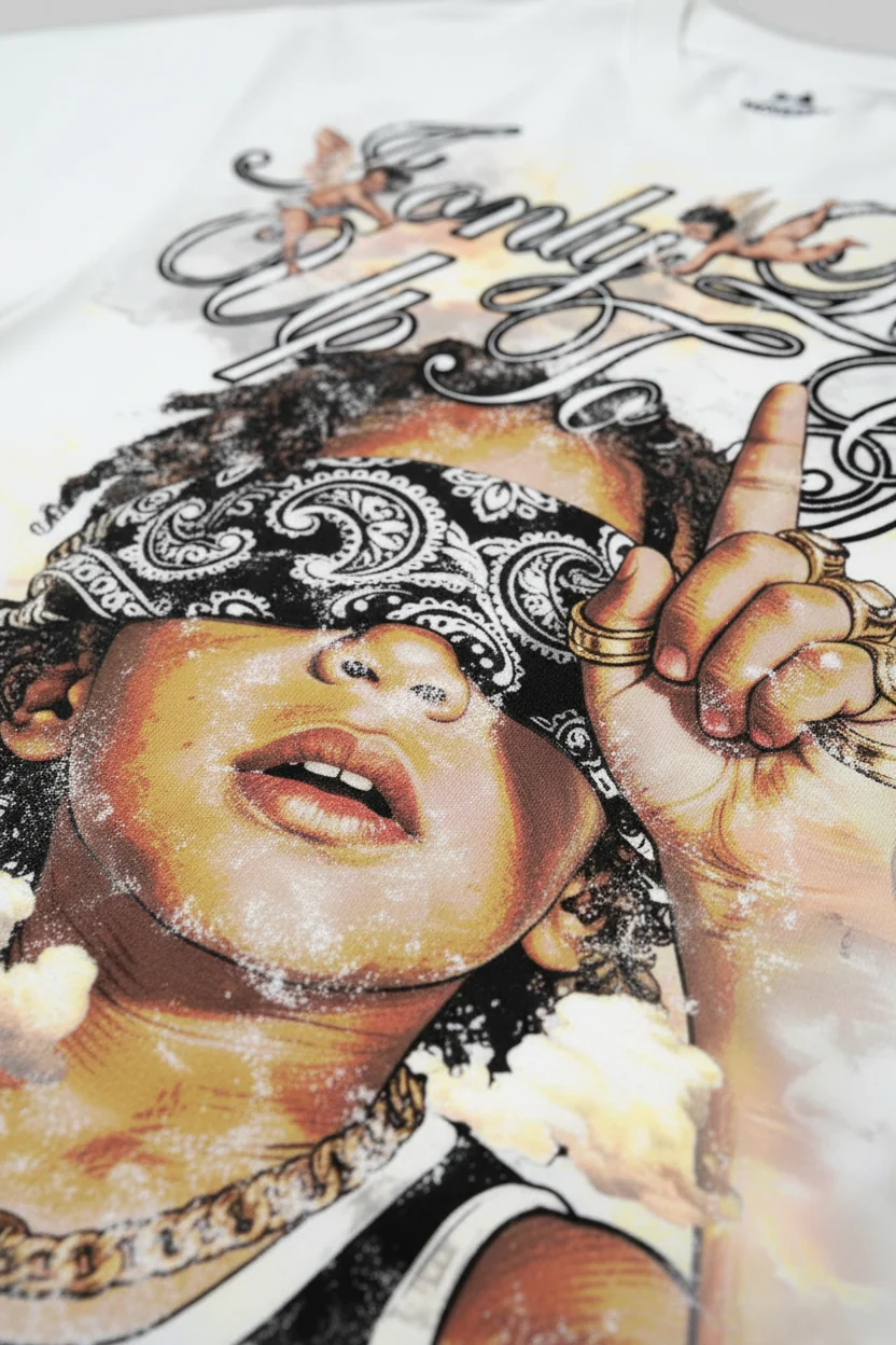 NOISSEY "ONLY GOD" Blindfolded Faith Art Tee - Pure White - Image 7