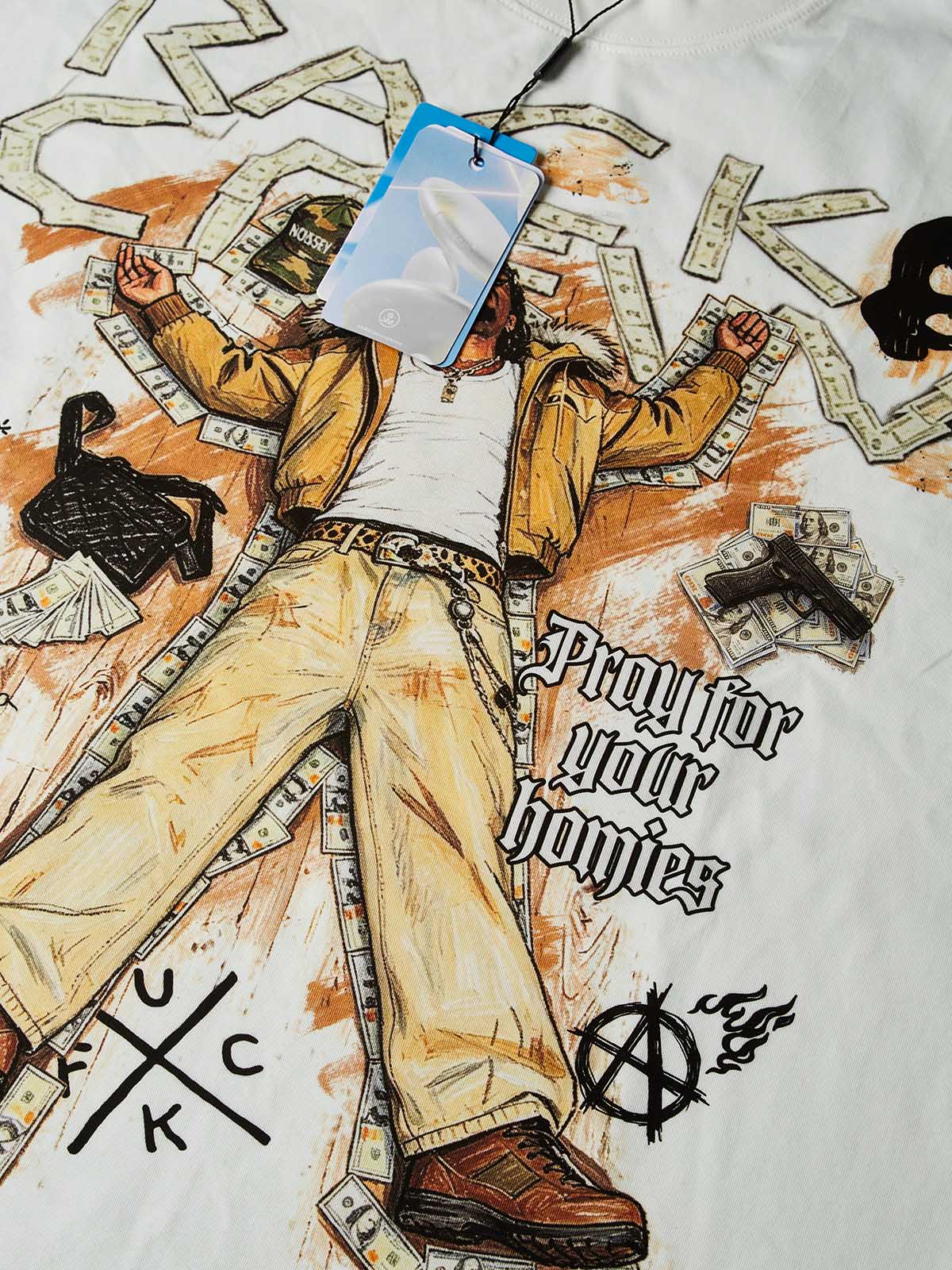 NOISSEY "RACK COMING" Off-White Tee - Boxy Graphic T-Shirt - Image 2