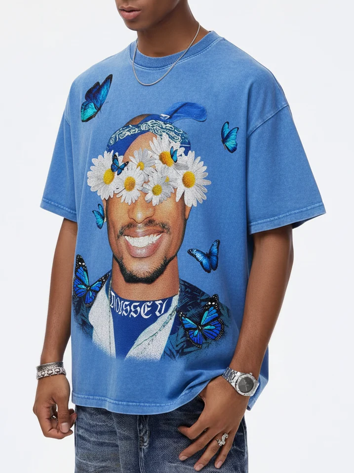 NOISSEY "Rap Star" Blue Tee - Vintage Graphic T-Shirt - Image 3