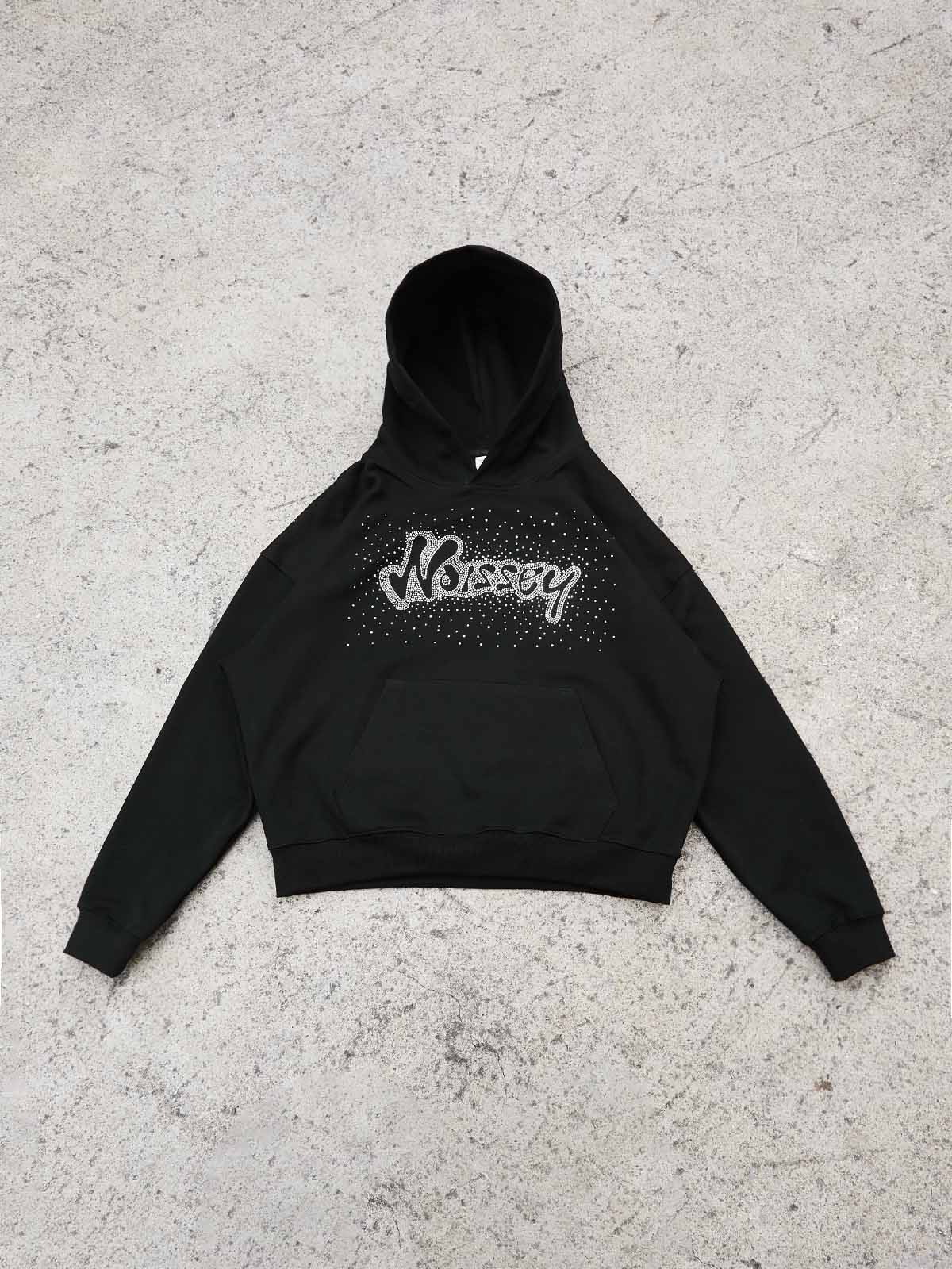 Noissey Rhinestone Logo Glitter Boxy Hoodie - Image 6