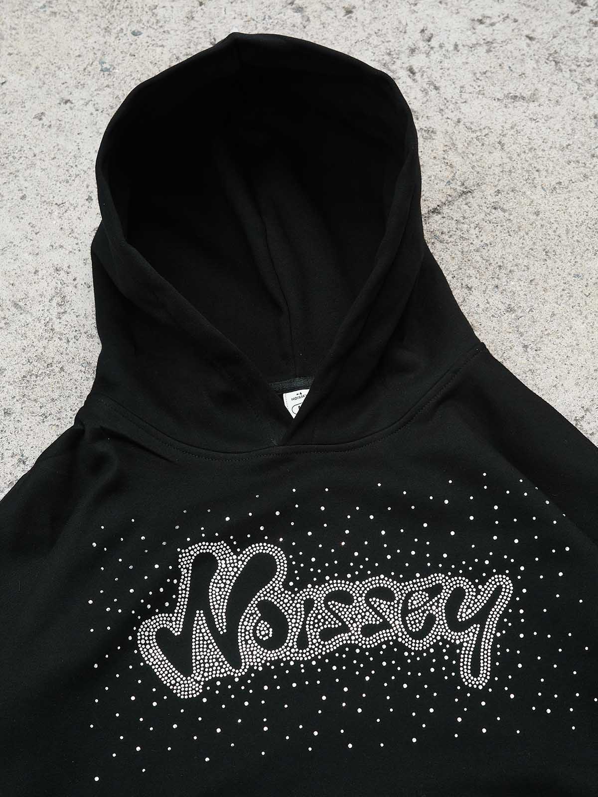 Noissey Rhinestone Logo Glitter Boxy Hoodie - Image 7