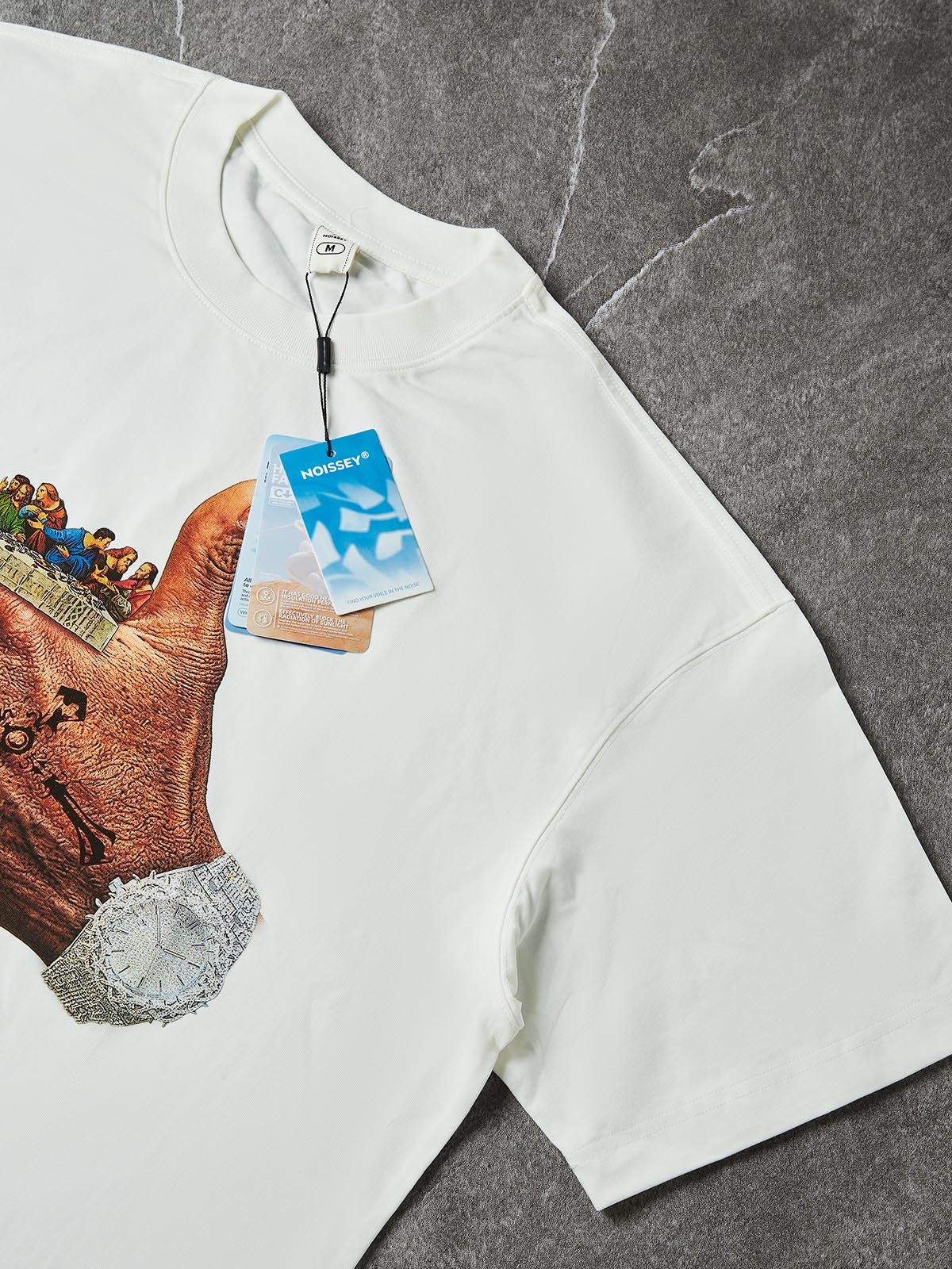 NOISSEY "Risk Takers" The Last Supper Graphic Art Tee - Pure White - Image 4