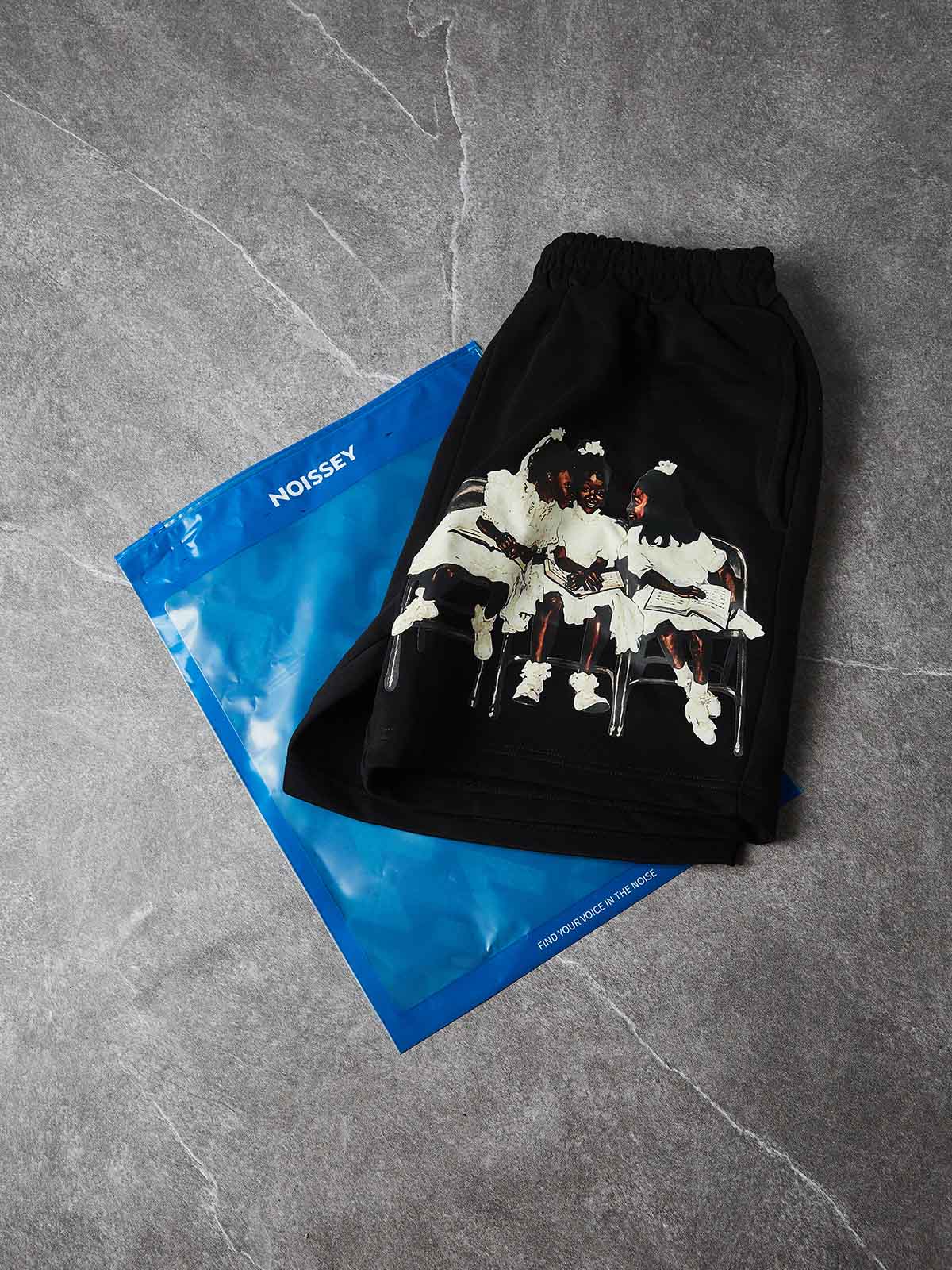 NOISSEY "SACRED INNOCENCE" TRIPLE-CROSS GRAPHIC SWEATPANTS - Image 5