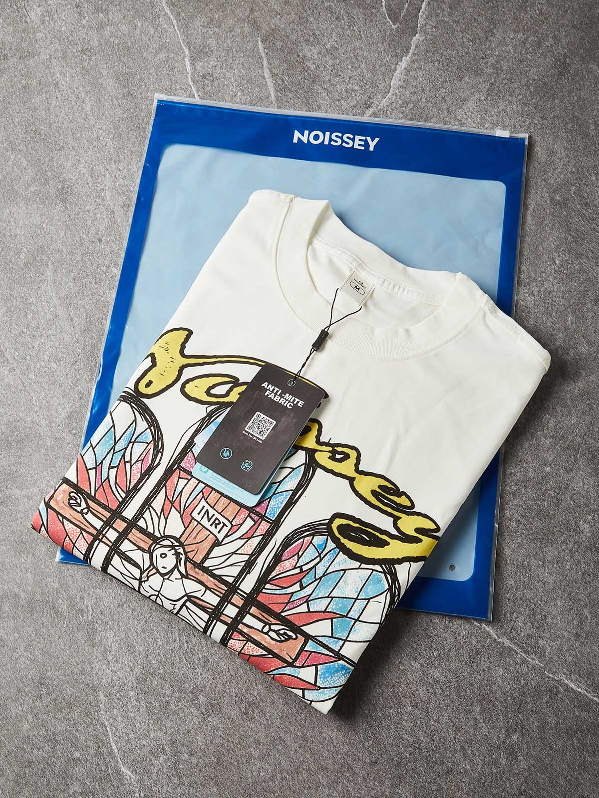 NOISSEY "Sacred Window" Hand-Drawn Stained Glass Religion Long Sleeve - Image 5