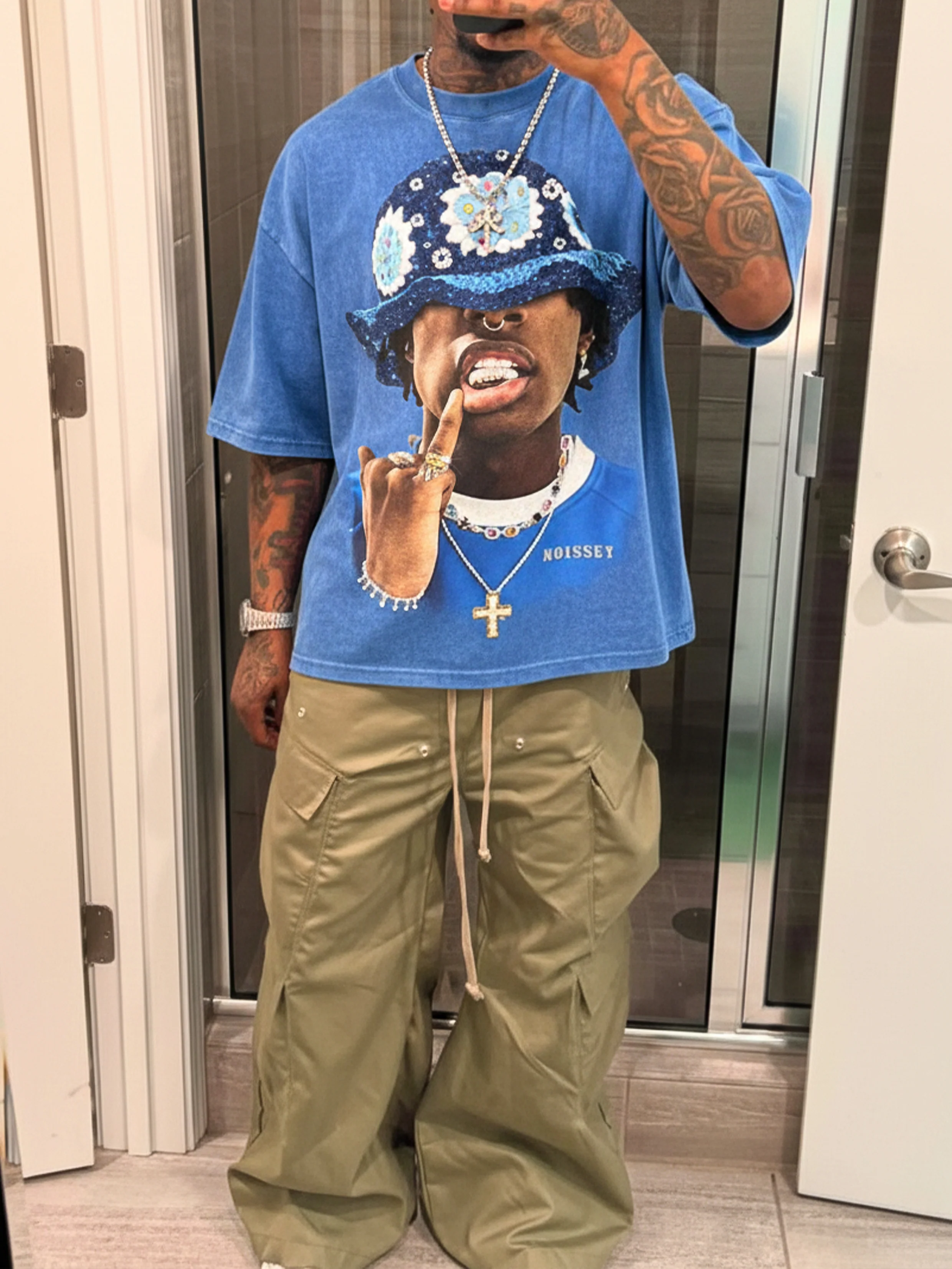 NOISSEY "Street Icon" Blue Tee - Vintage Graphic T-Shirt - Image 4