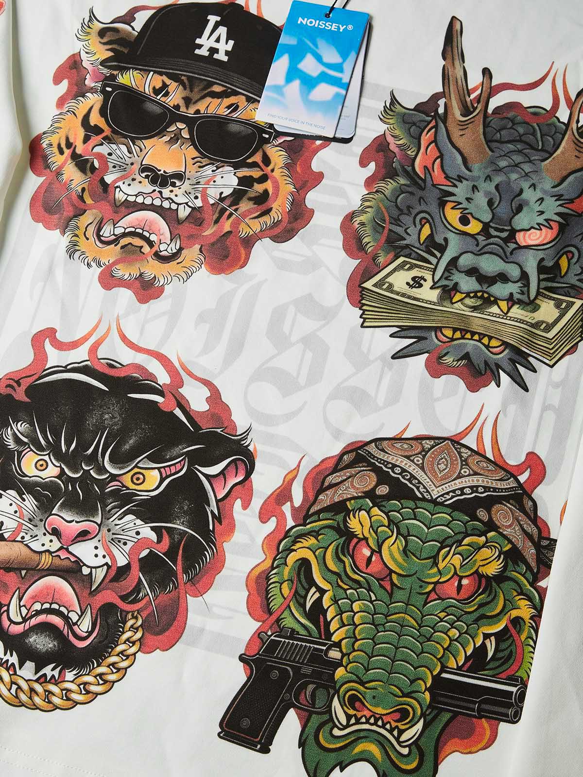 NOISSEY "Tattoo Beast Masters" Sweatshirt - Oversized Heavyweight Graphic Crewneck - Image 2