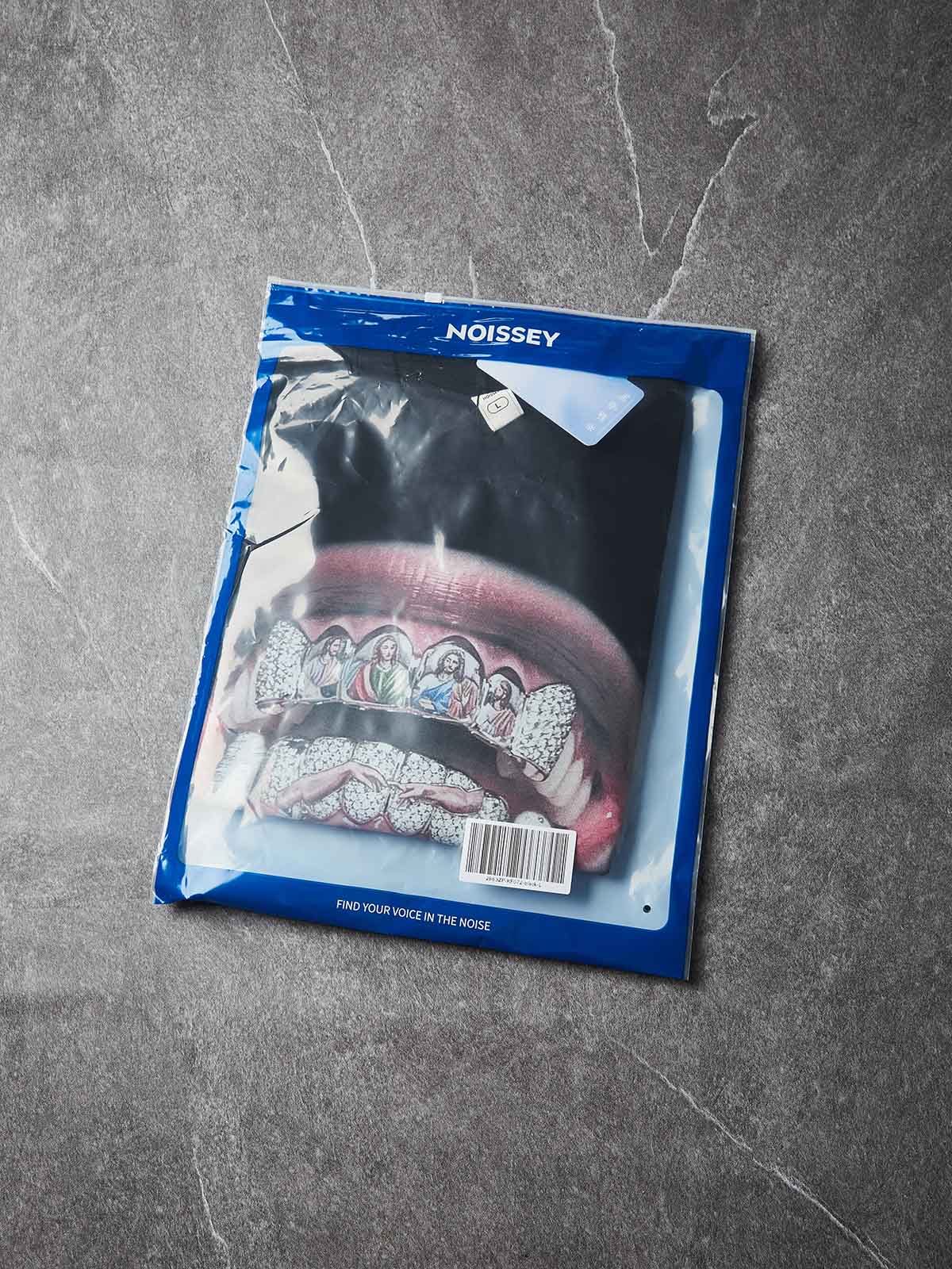 NOISSEY "The Last Supper Grillz" Graphic Tee - Heavyweight Jet Black - Image 11