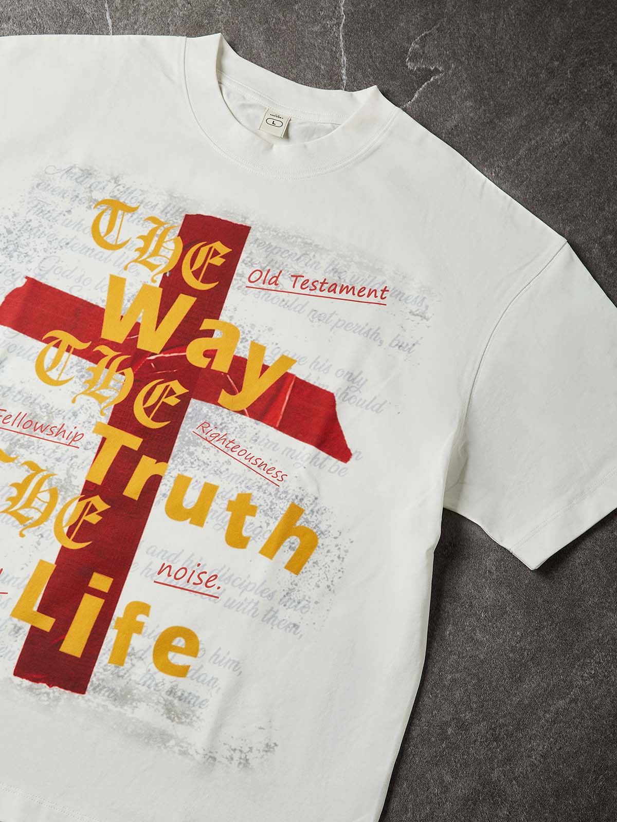 NOISSEY "The Way, The Truth, The Life" Graphic Tee - Heavyweight Studio White - Image 3
