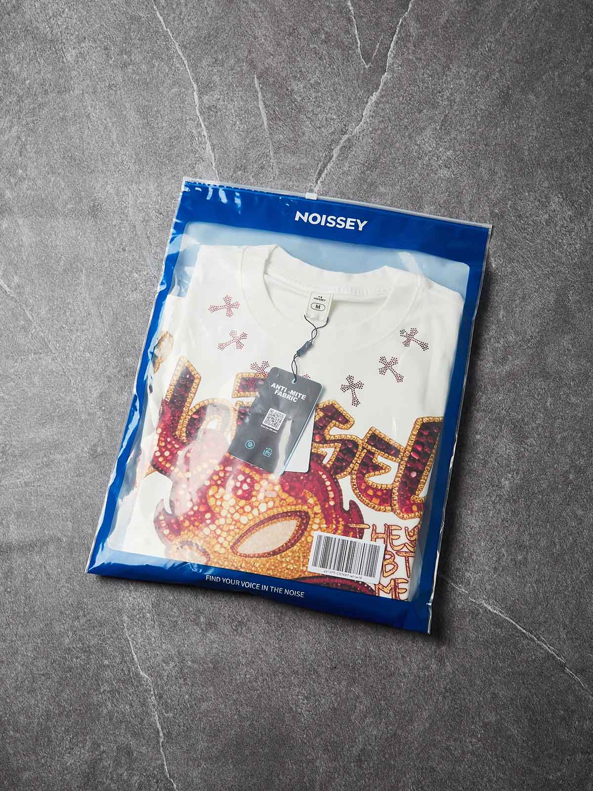 NOISSEY "They Doubted Me" Iced-Out Character Graphic Long Sleeve - Studio White - Image 11