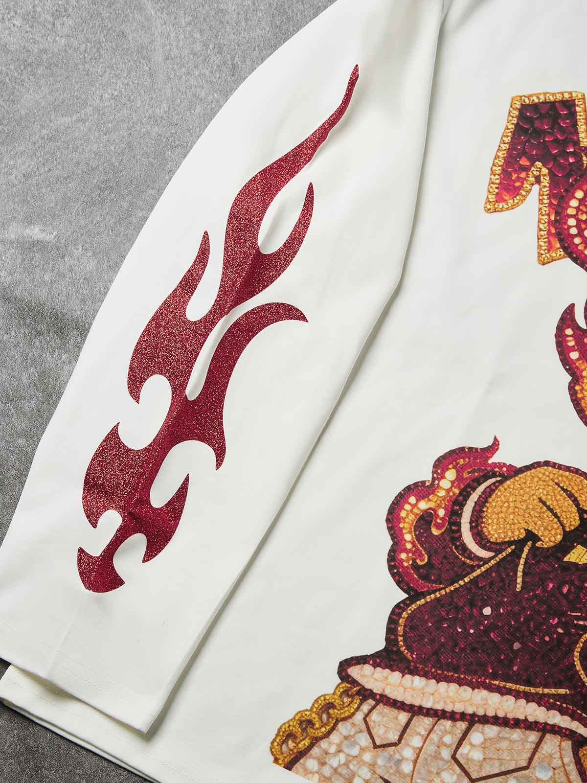 NOISSEY "They Doubted Me" Iced-Out Character Graphic Long Sleeve - Studio White - Image 9