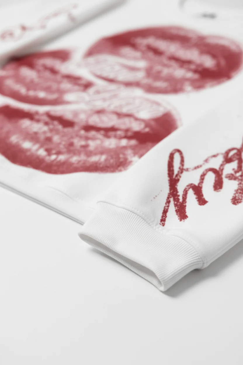 NOISSEY "True Love" Diamond Grillz & Cross Lips Graphic Long Sleeve Tee - Image 5