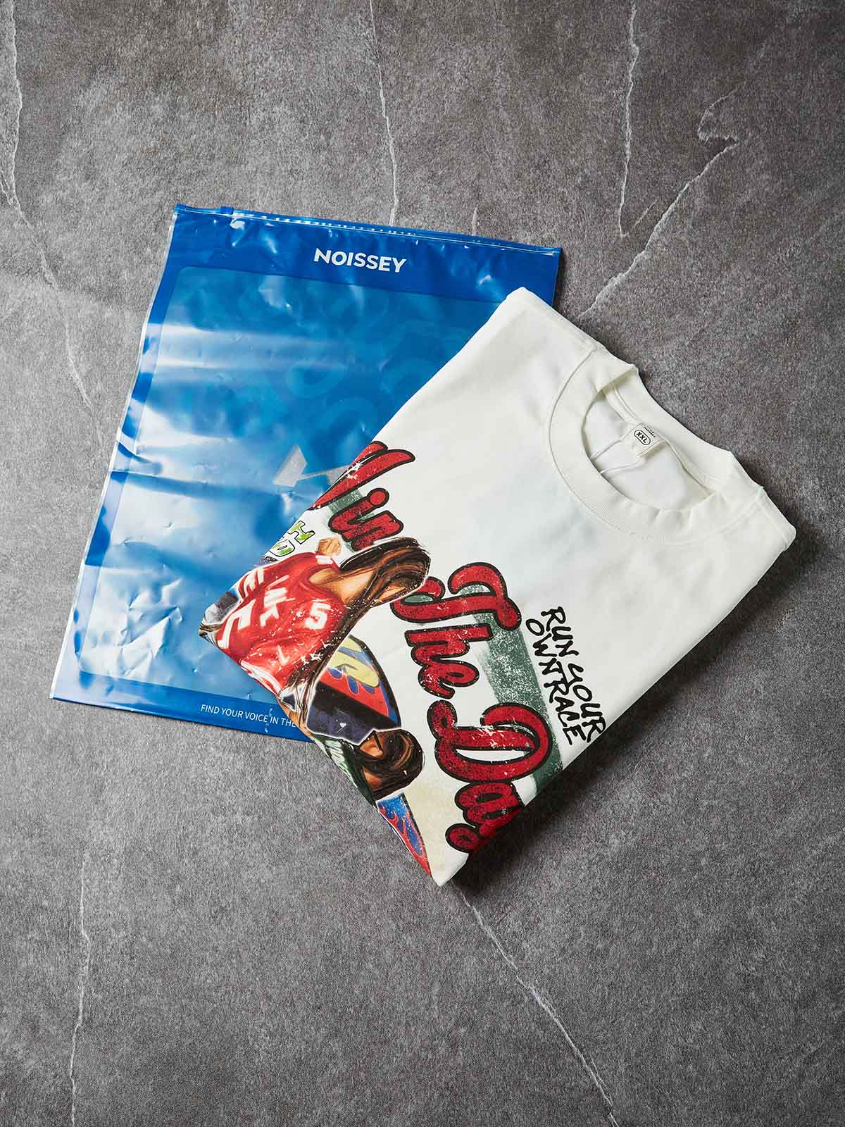 NOISSEY ""Win the Day" Racing Culture Figure Graphic Long Sleeve T‑Shirt - Image 6