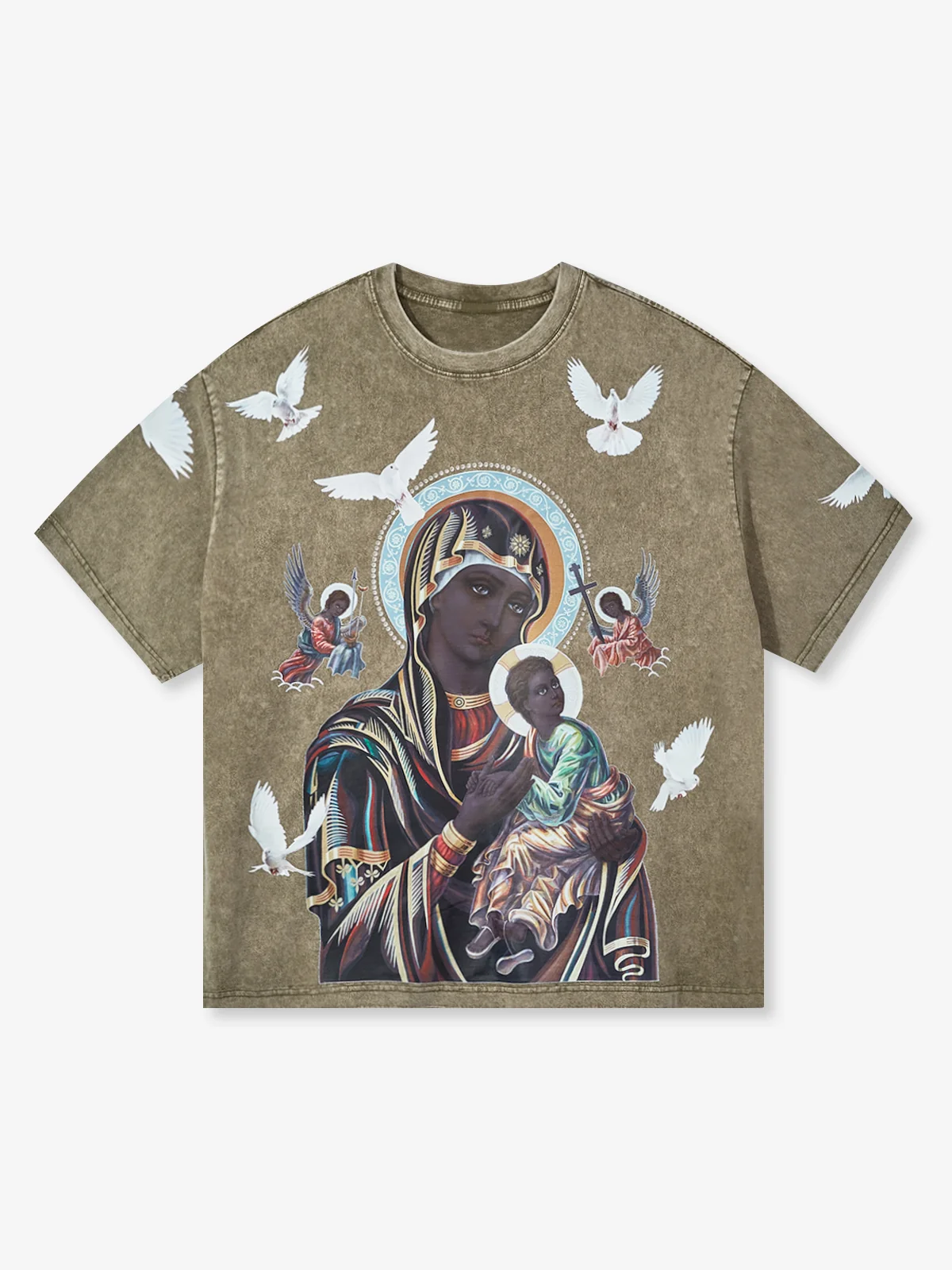 OBSTACLES & DANGERS© Black Madonna and Child Color Four-color T-shirt - Image 17