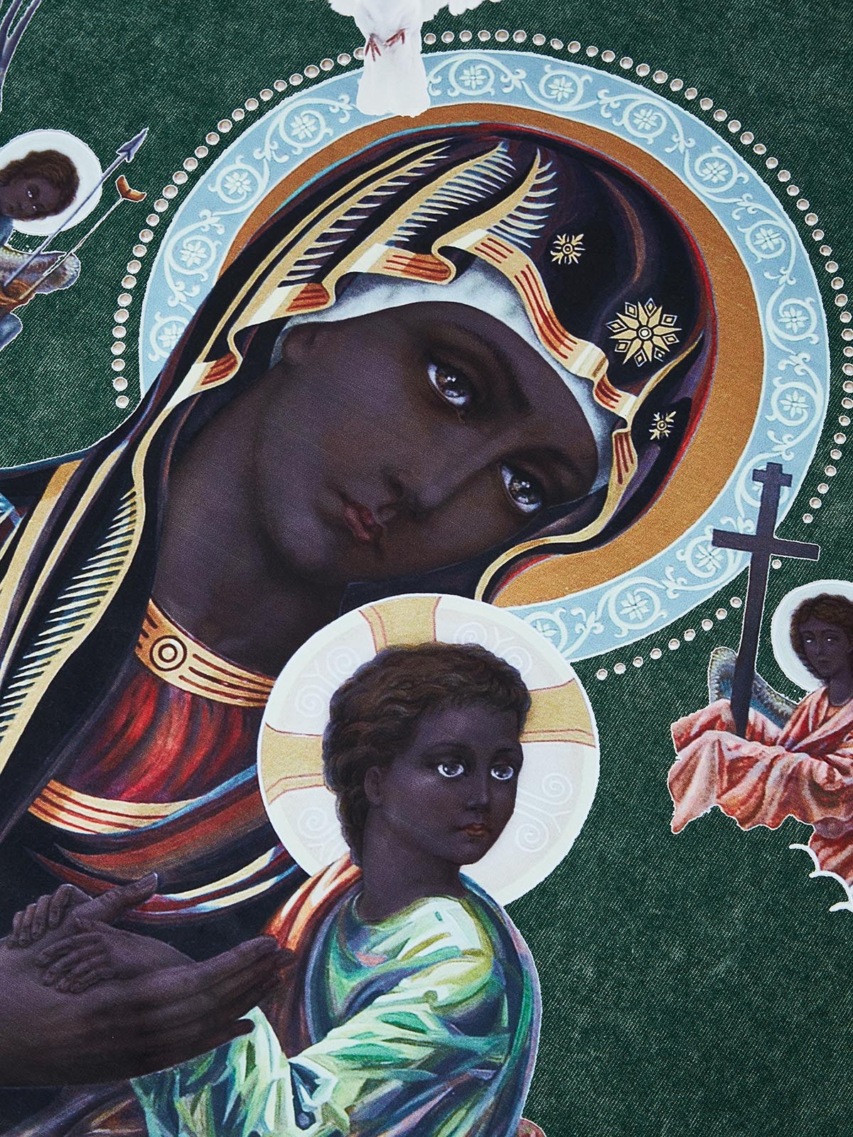 OBSTACLES & DANGERS© Black Madonna and Child Color Four-color T-shirt - Image 3