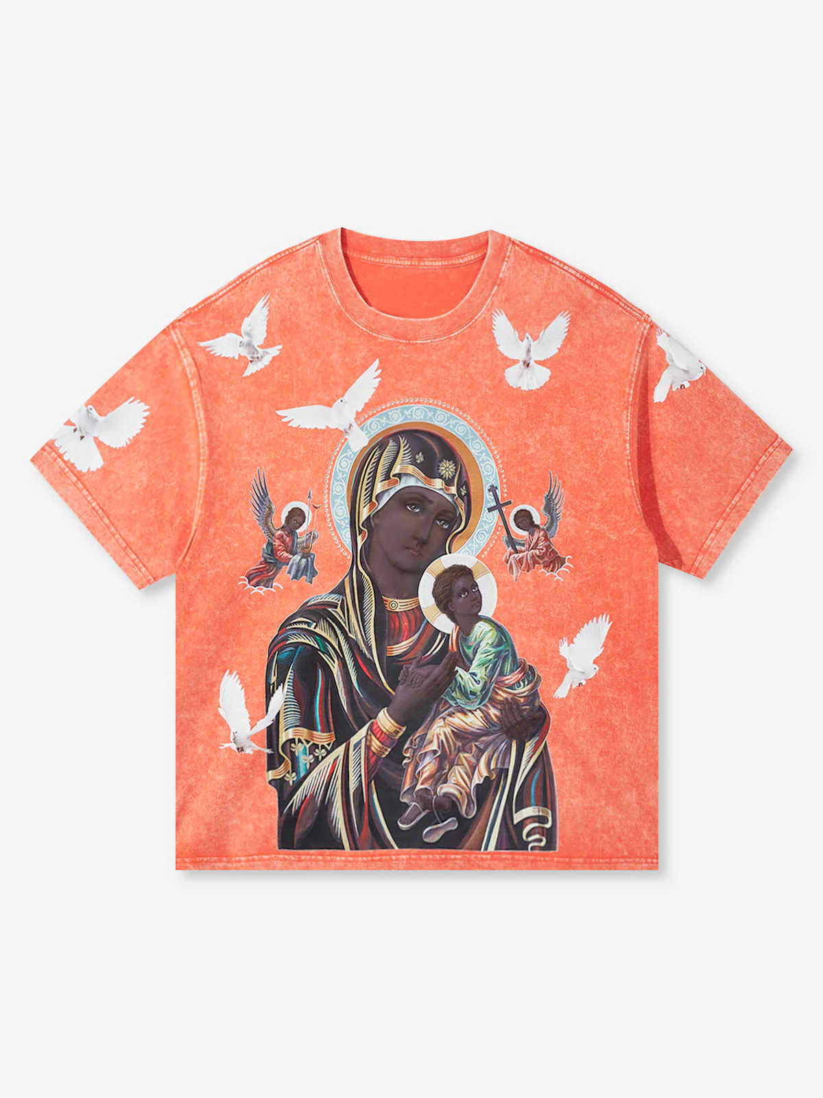 OBSTACLES & DANGERS© Black Madonna and Child Color Four-color T-shirt - Image 7