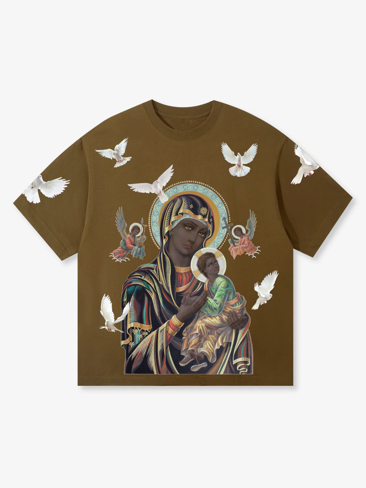 OBSTACLES & DANGERS© Black Madonna and Child T-shirt - Image 17