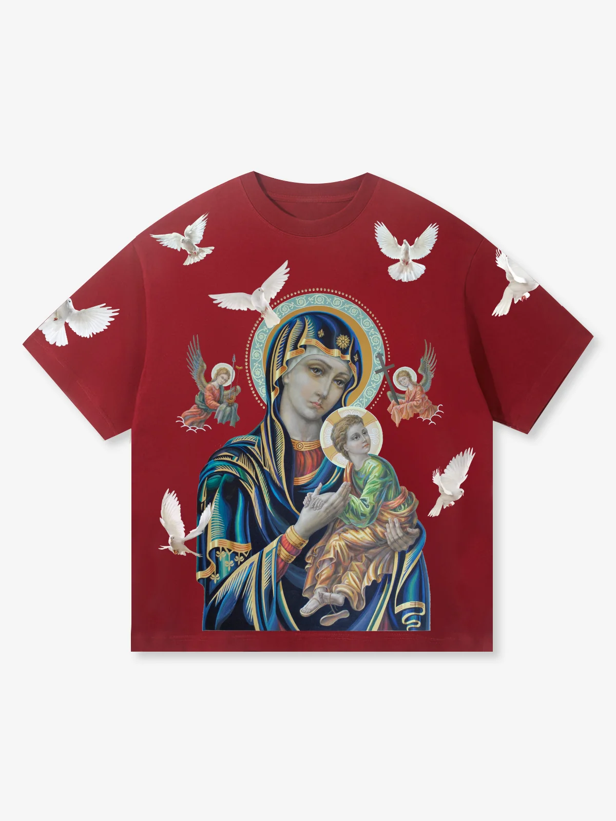 OBSTACLES & DANGERS© Black Madonna and Child T-shirt - Image 3
