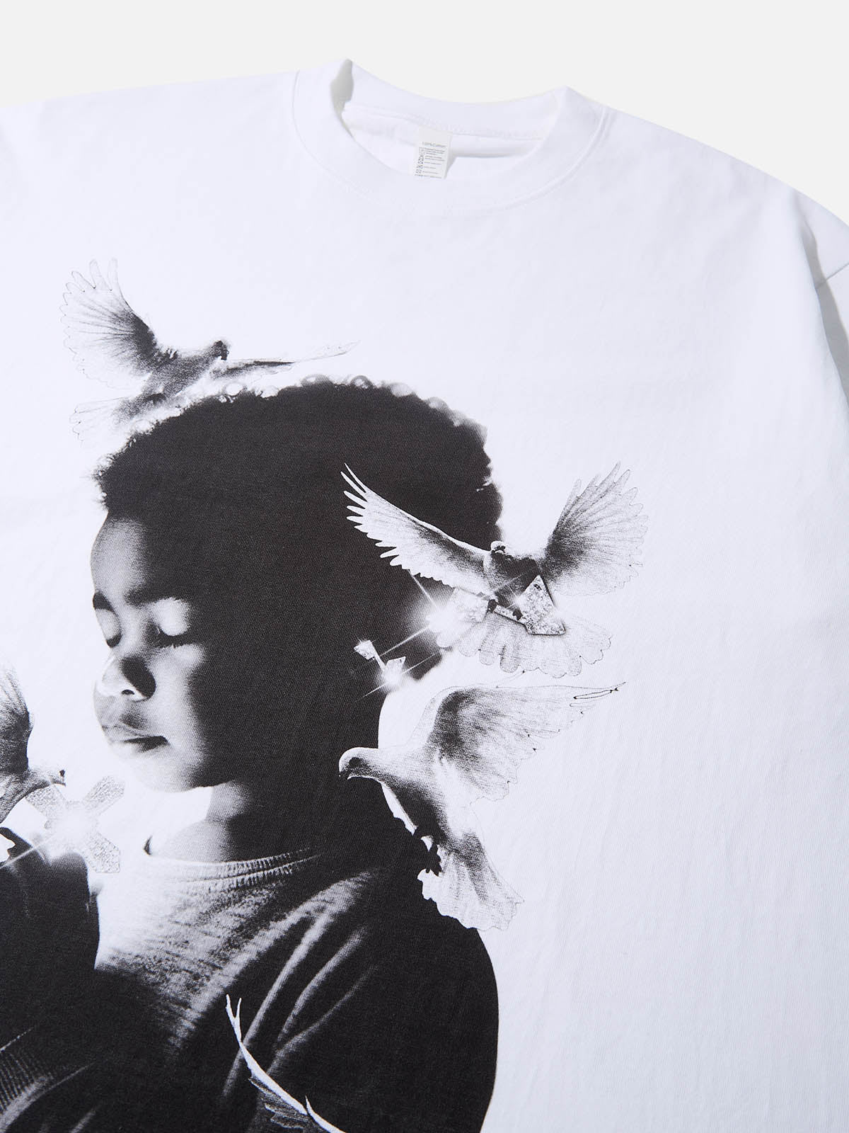 Peace Dove & Praying Boy Tee - Image 3