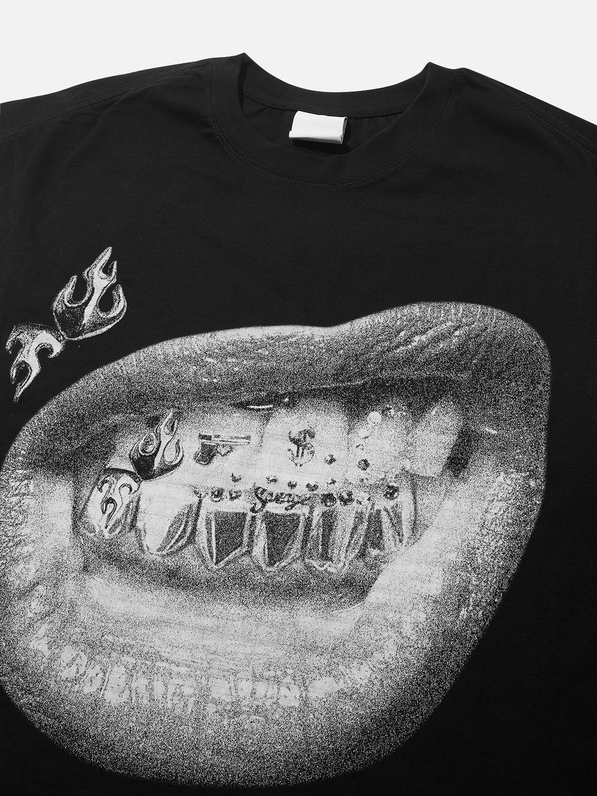 Personalized Lip and Tooth Patch White Print Tank top - Image 4