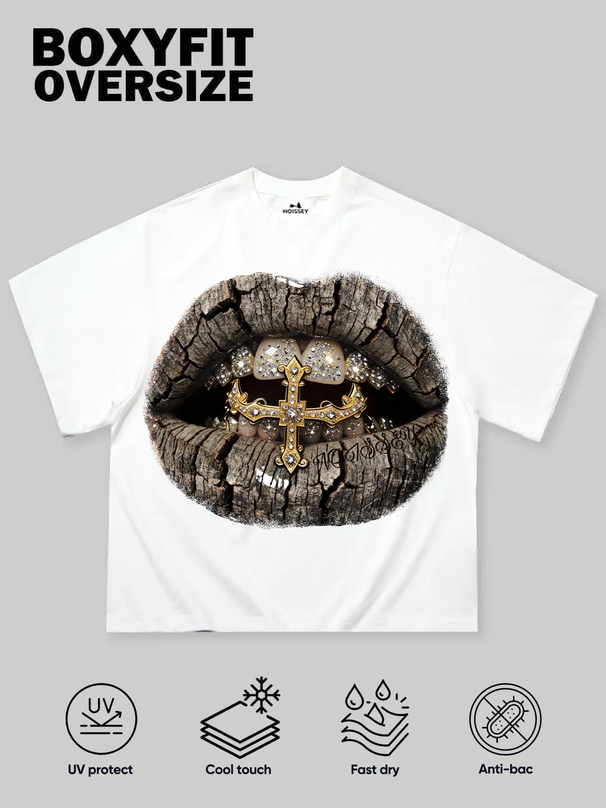 Real Tree Golden Grills Tree Pattern Boxy Oversized T-shirt - Image 2