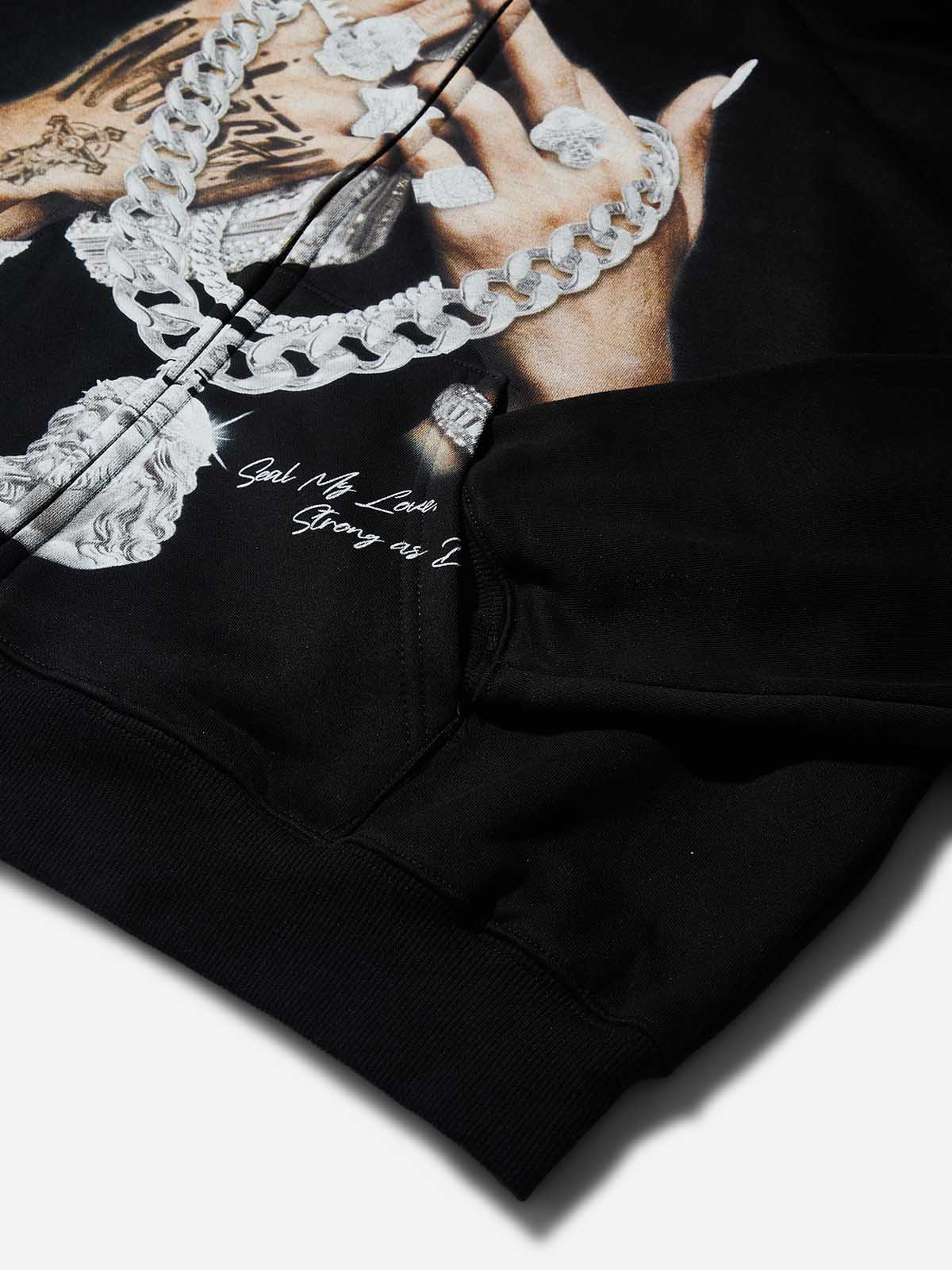 NOISSEY "Seal My Love" Jesus Piece Thermal Zip-Up Hoodie - Image 7