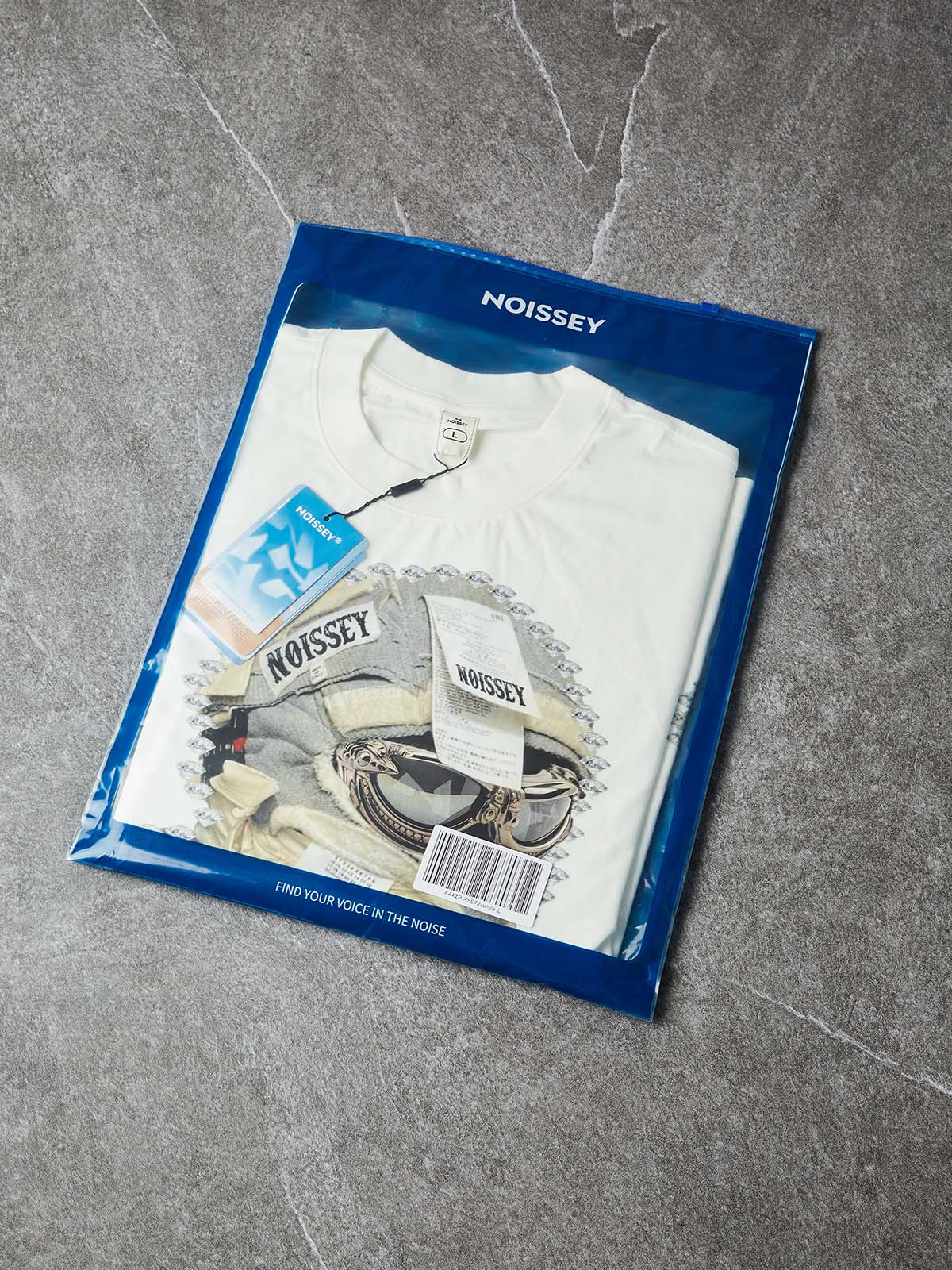 NOISSEY "Deconstructed Mask" Boxy Heavyweight Cooling Tee - White - Image 7