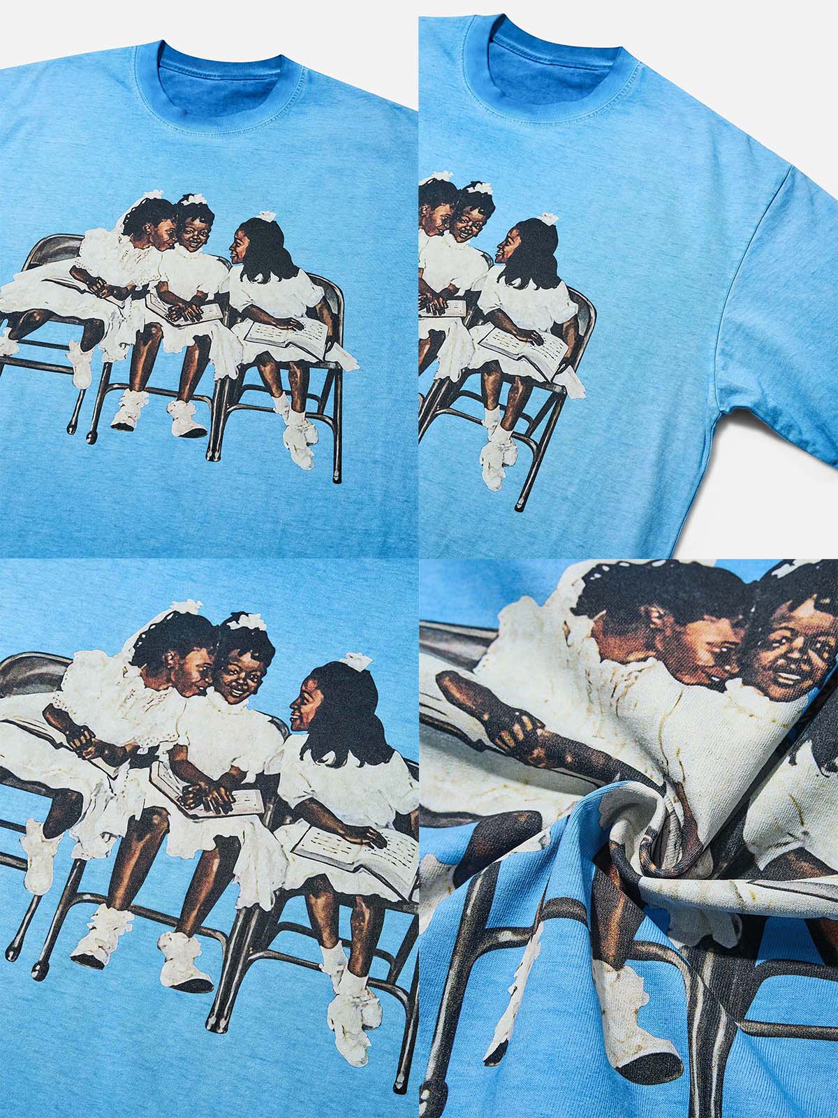 Laughing Black Girl Gradient Print 230g T-shirt - Image 10