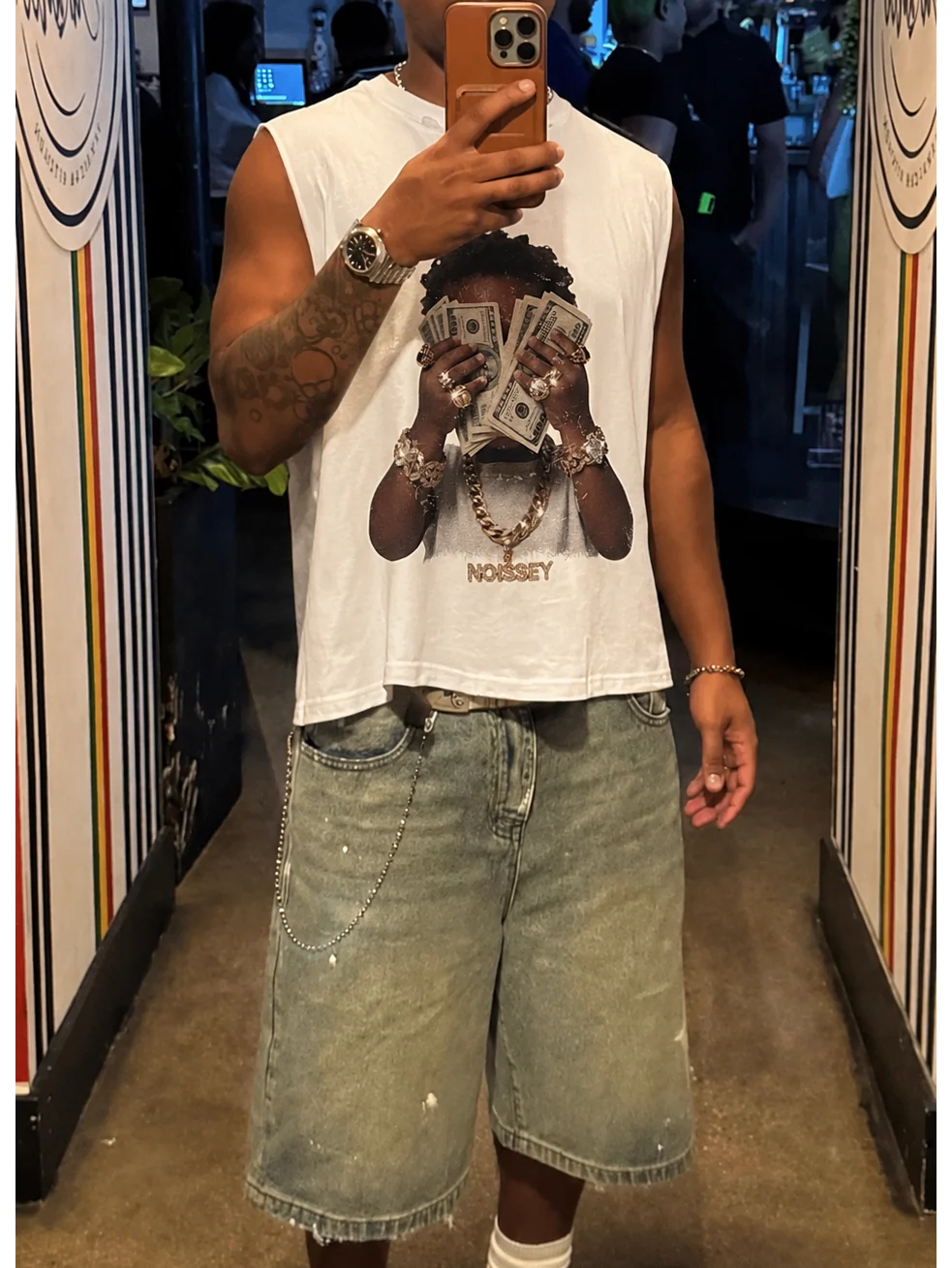 NOISSEY Wealthy Baby Vintage Print Tank Top - Image 4