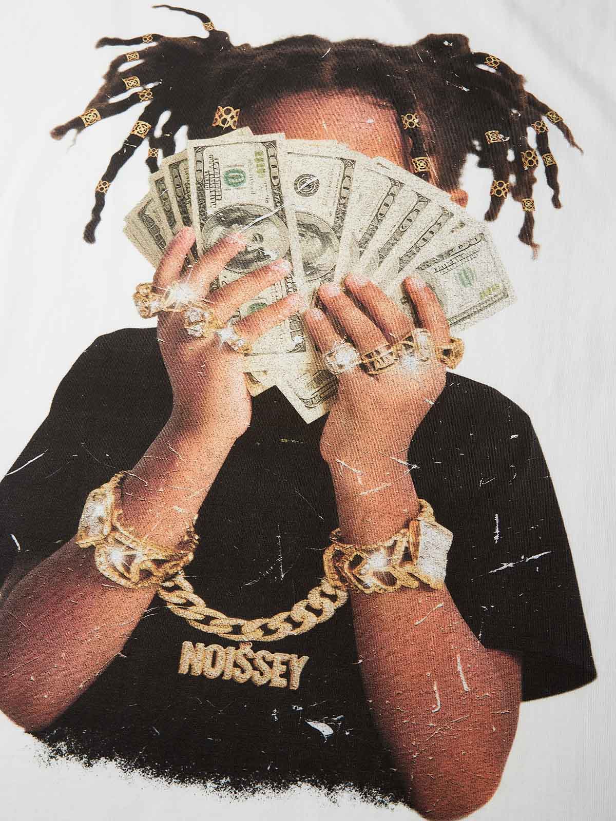 Wealthy Girl Counting Cash Print T-Shirt - Image 6